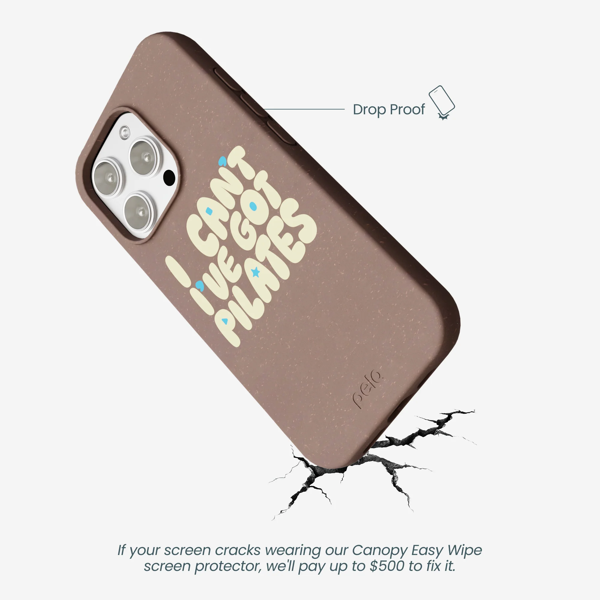 Chocolate Brown Ive got Pilates iPhone 16 Pro Max Case - Image 5