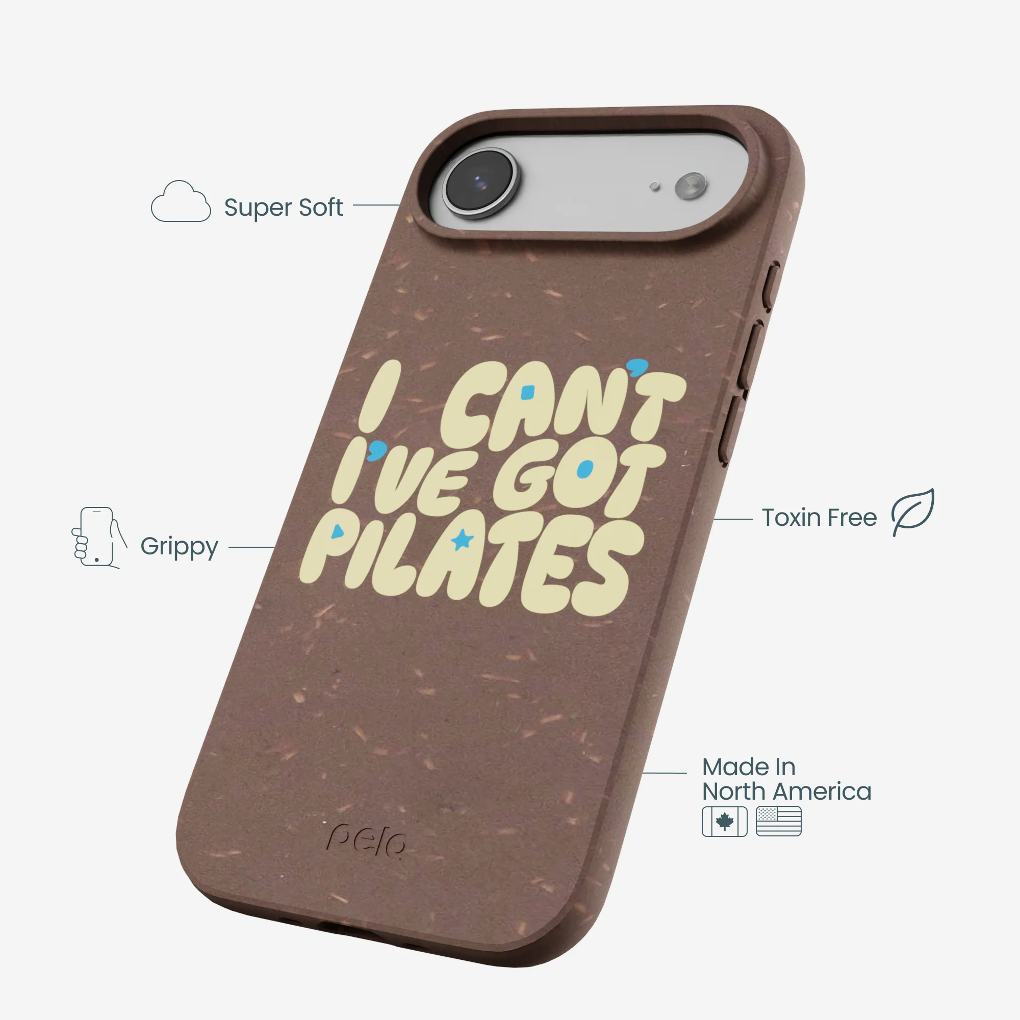 Chocolate Brown Ive got Pilates iPhone Air Case - Image 4