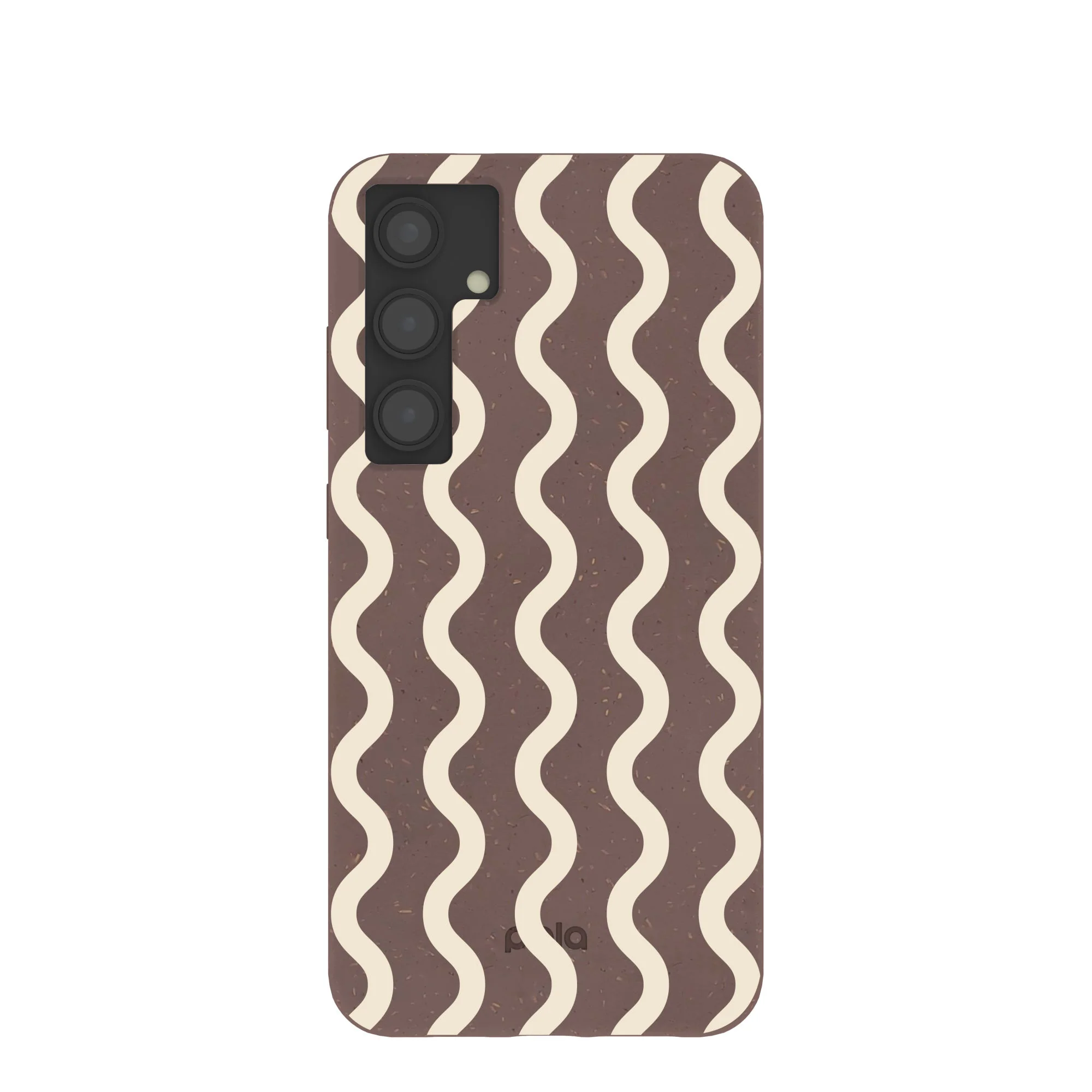 Chocolate Brown Latte Waves Samsung Galaxy S24+(Plus) Case
