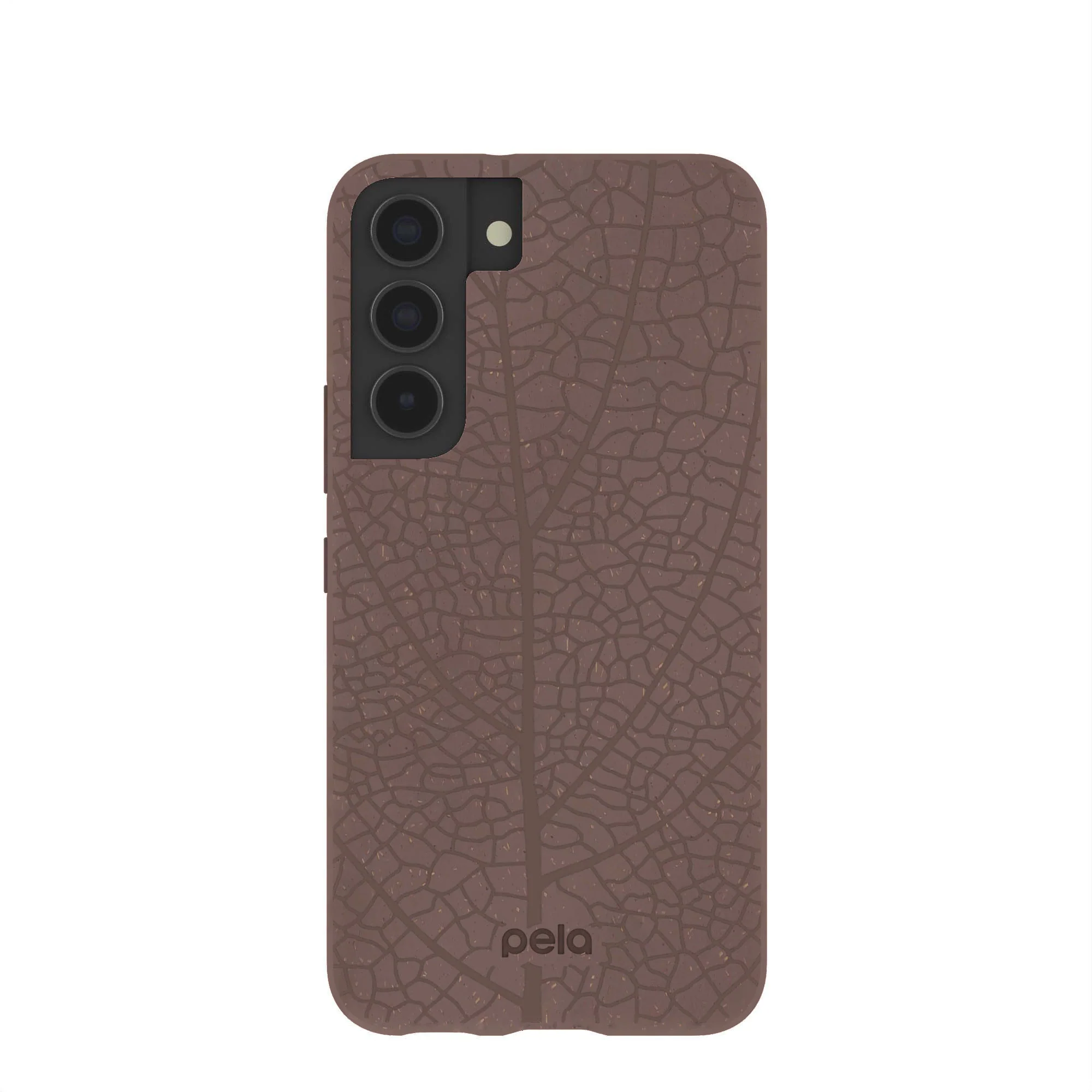Chocolate Brown Leaf Veins Samsung Galaxy S22 Case