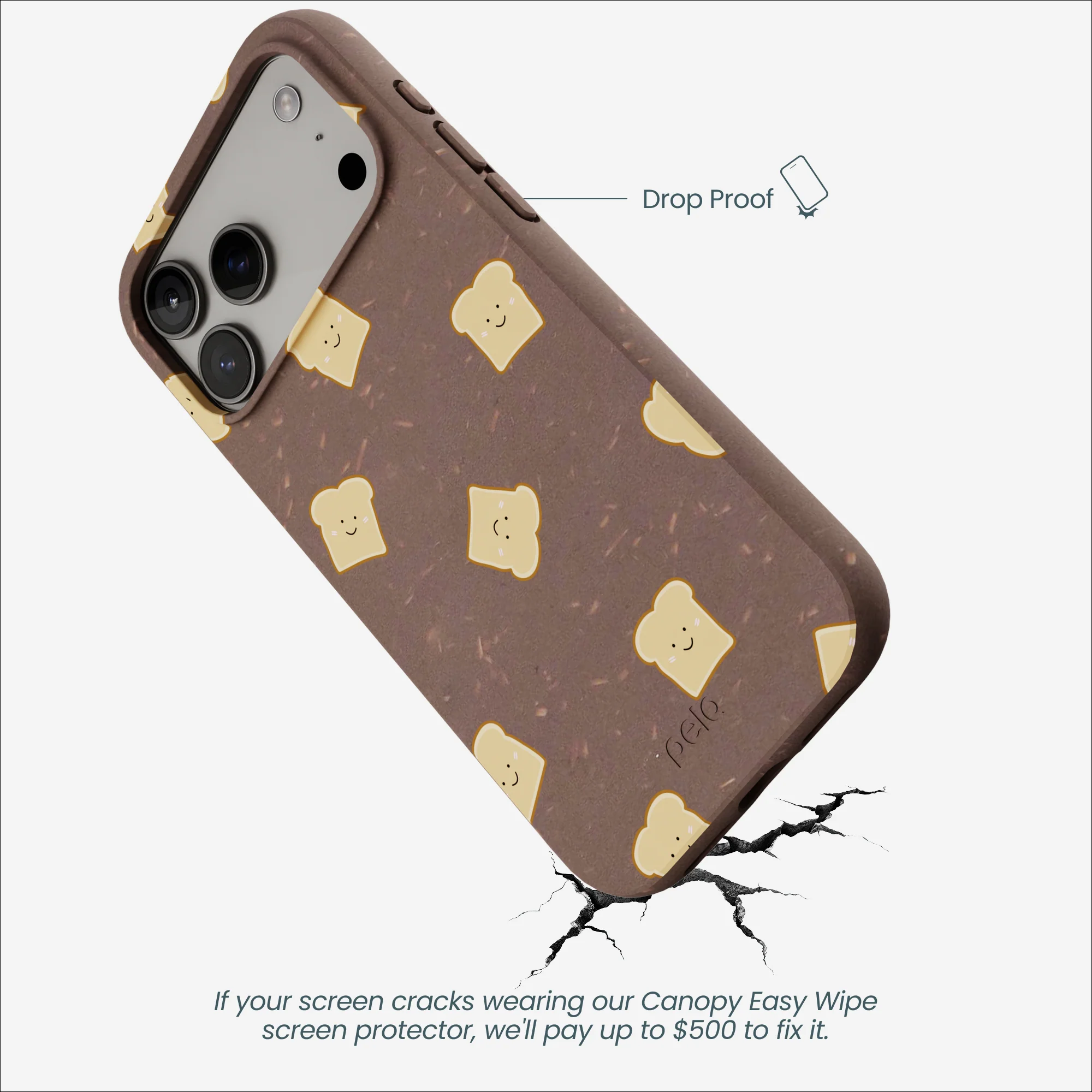 Chocolate Brown Mini Toast iPhone 17 Pro Max Case - Image 5