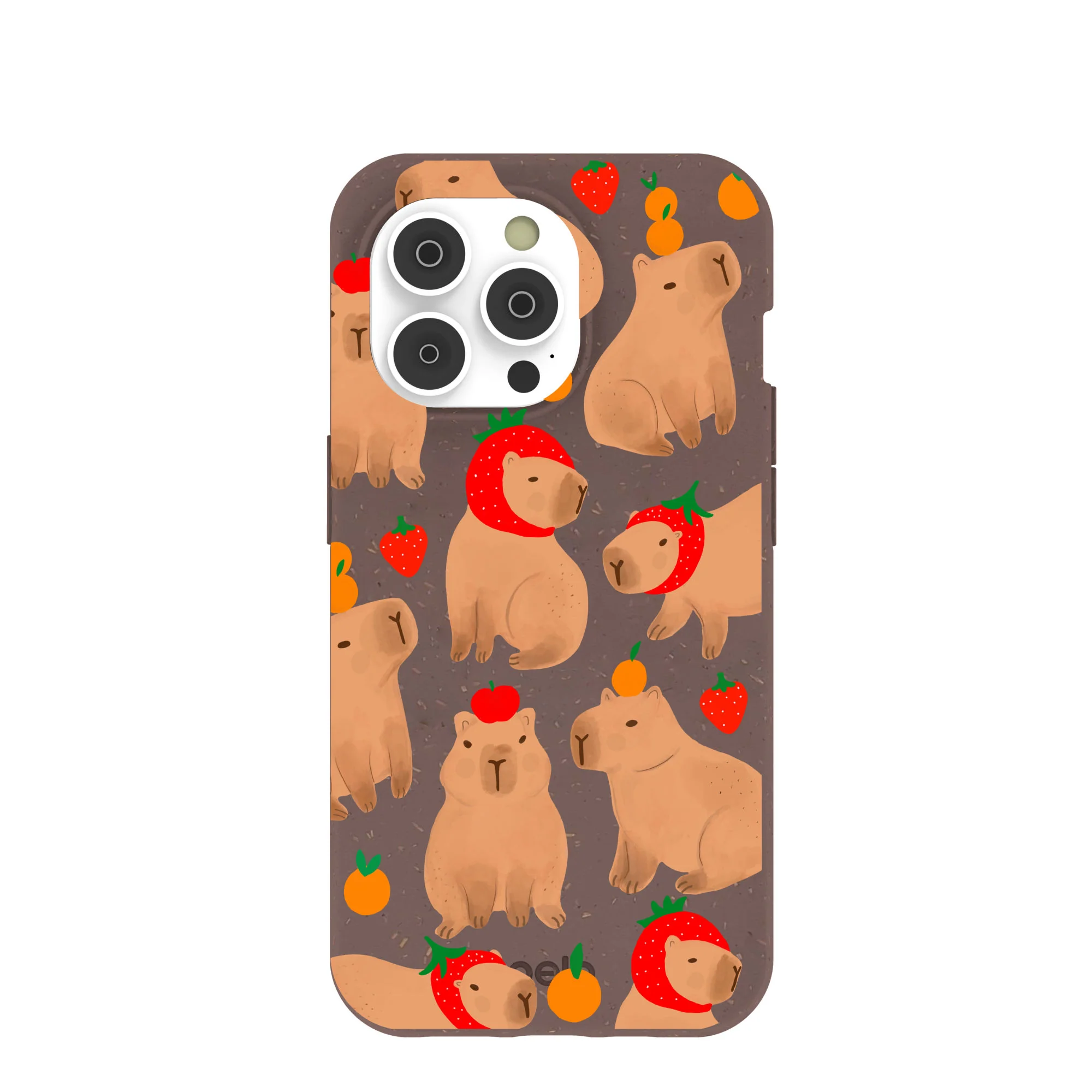 Chocolate Brown Sweet Capybaras iPhone 14 Pro Case