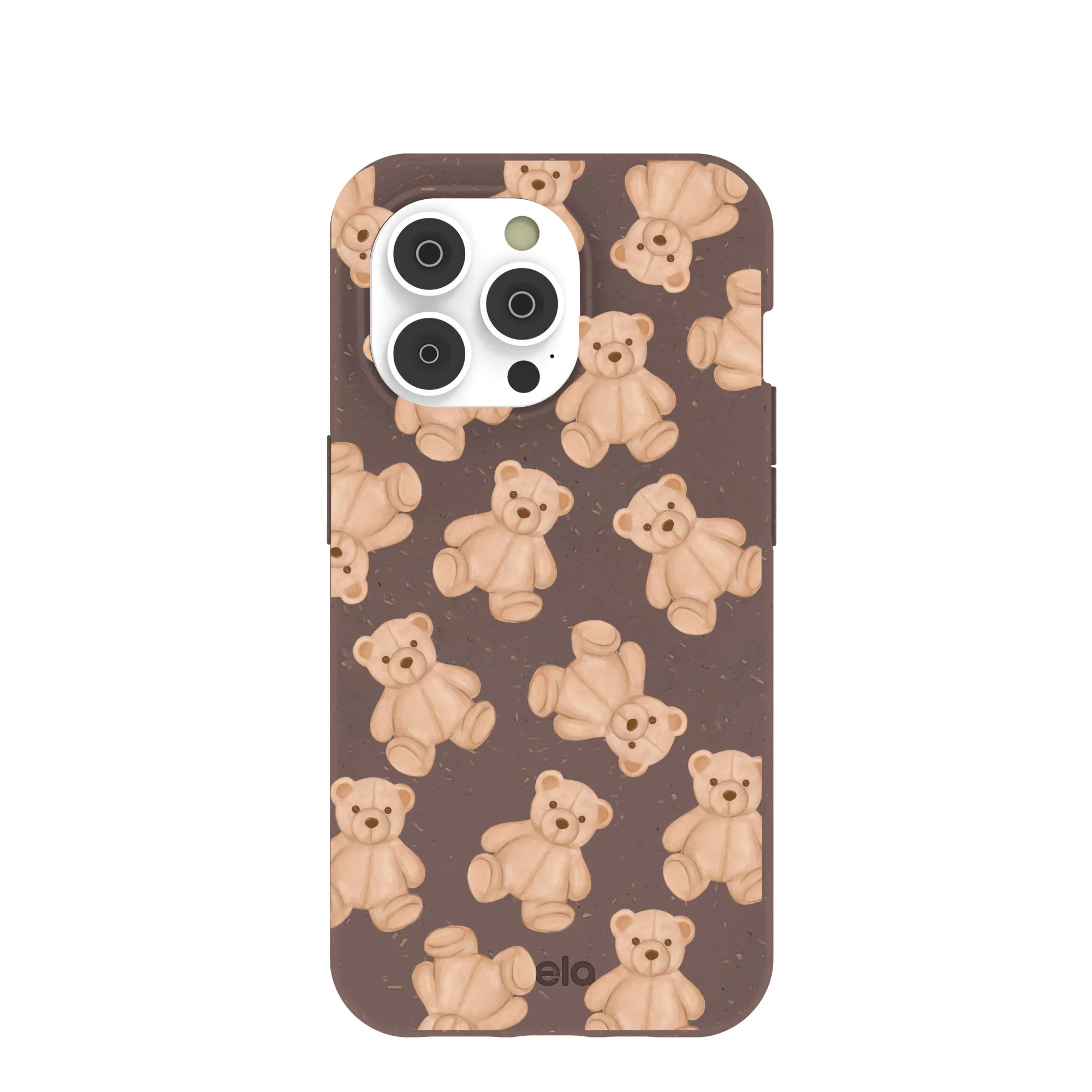 Chocolate Brown Teddy Love iPhone 14 Pro Case