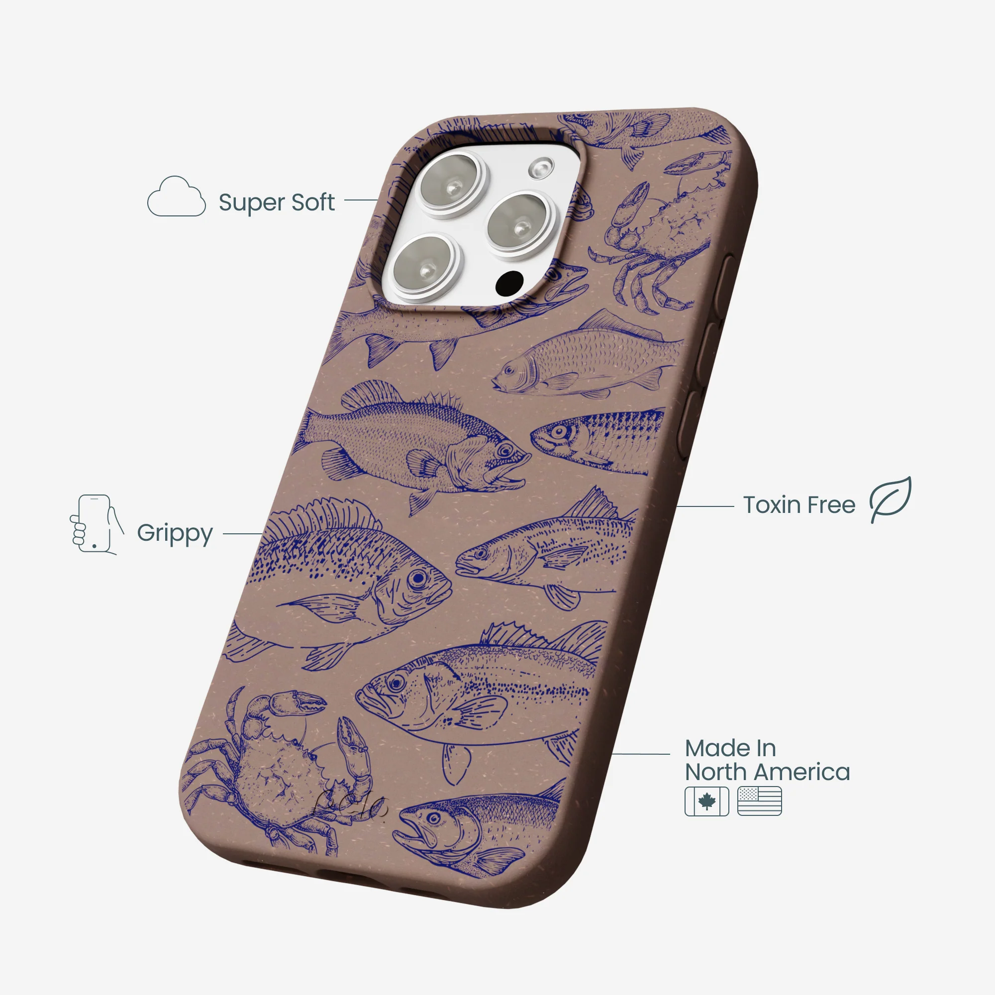 Chocolate Brown Vintage Catch iPhone 16 Pro Max Case - Image 4