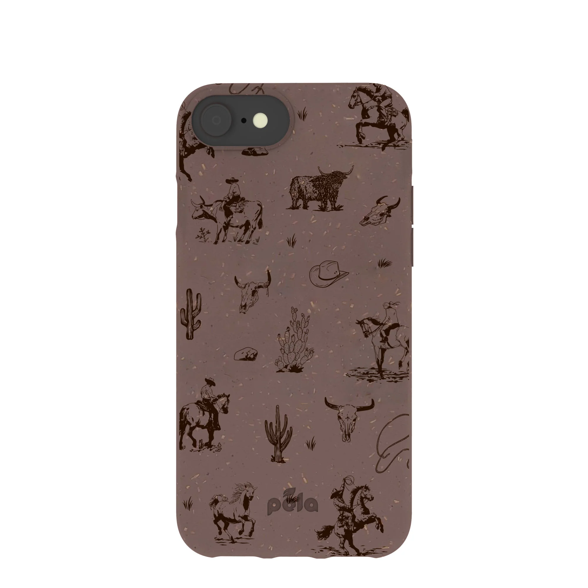 Chocolate Brown Wild Frontier iPhone 6/6s/7/8/SE Case