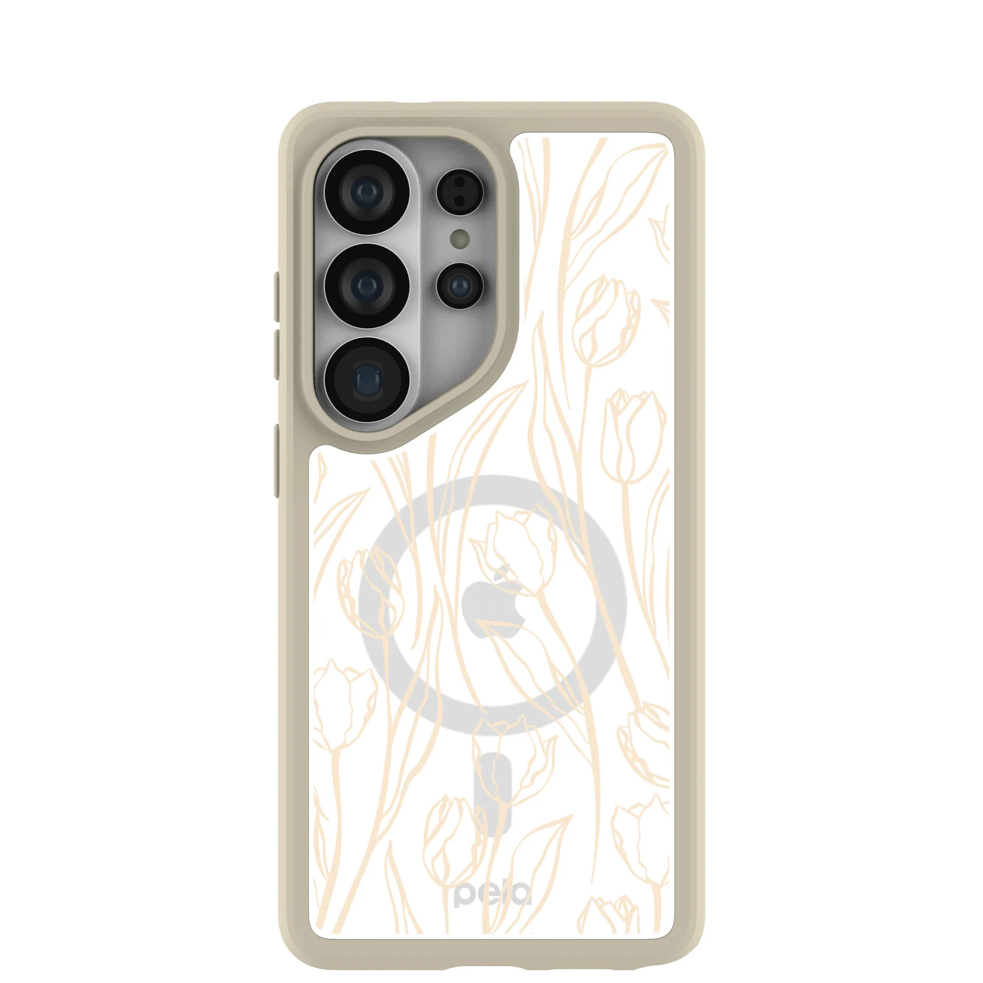 Clear Tulip Dune Samsung Galaxy S26 Ultra Case With London Fog Ridge (Magnetic Charging included)