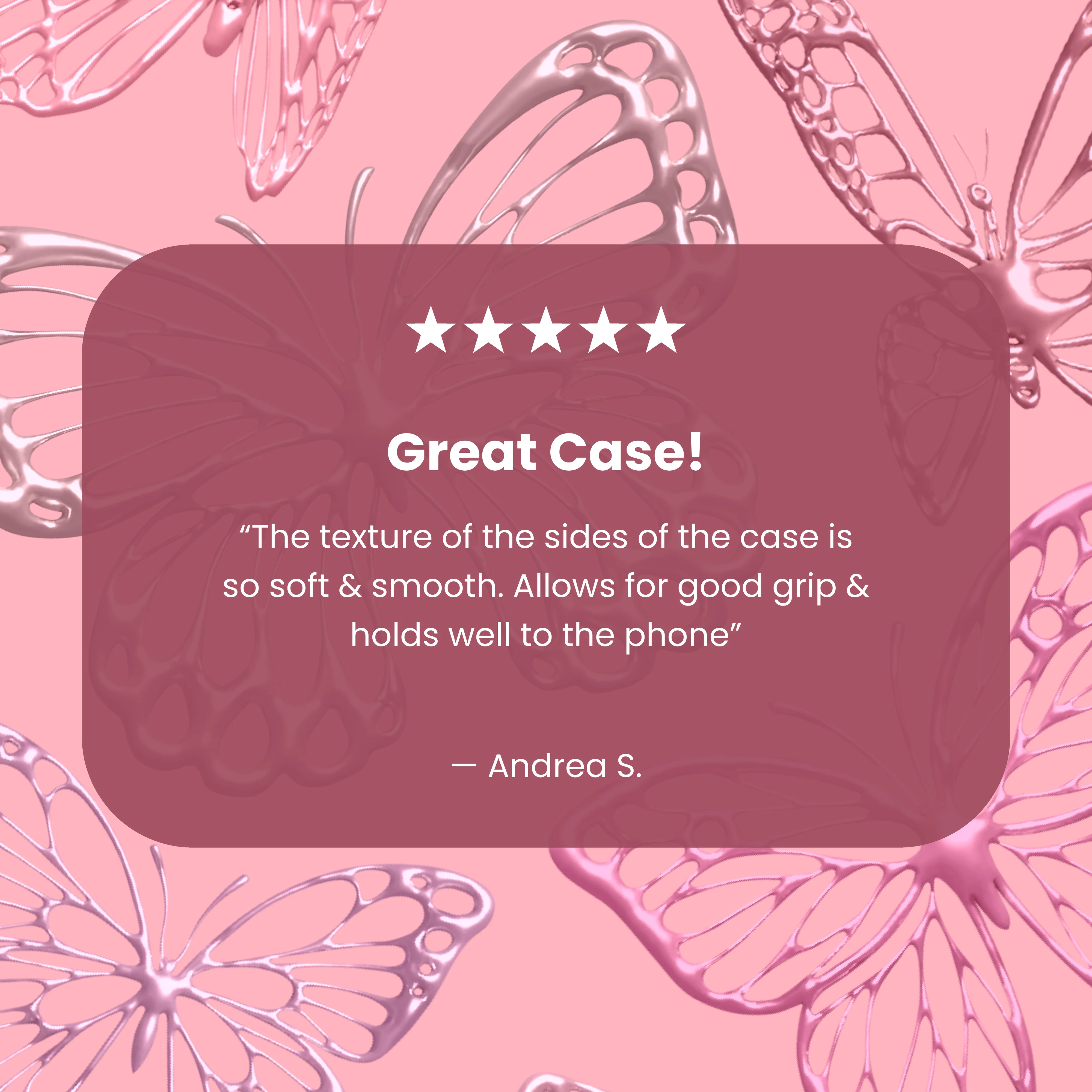 Clear Butterfly Effect iPhone Air Case With Petal Pink Ridge (MagSafe included) - Image 3