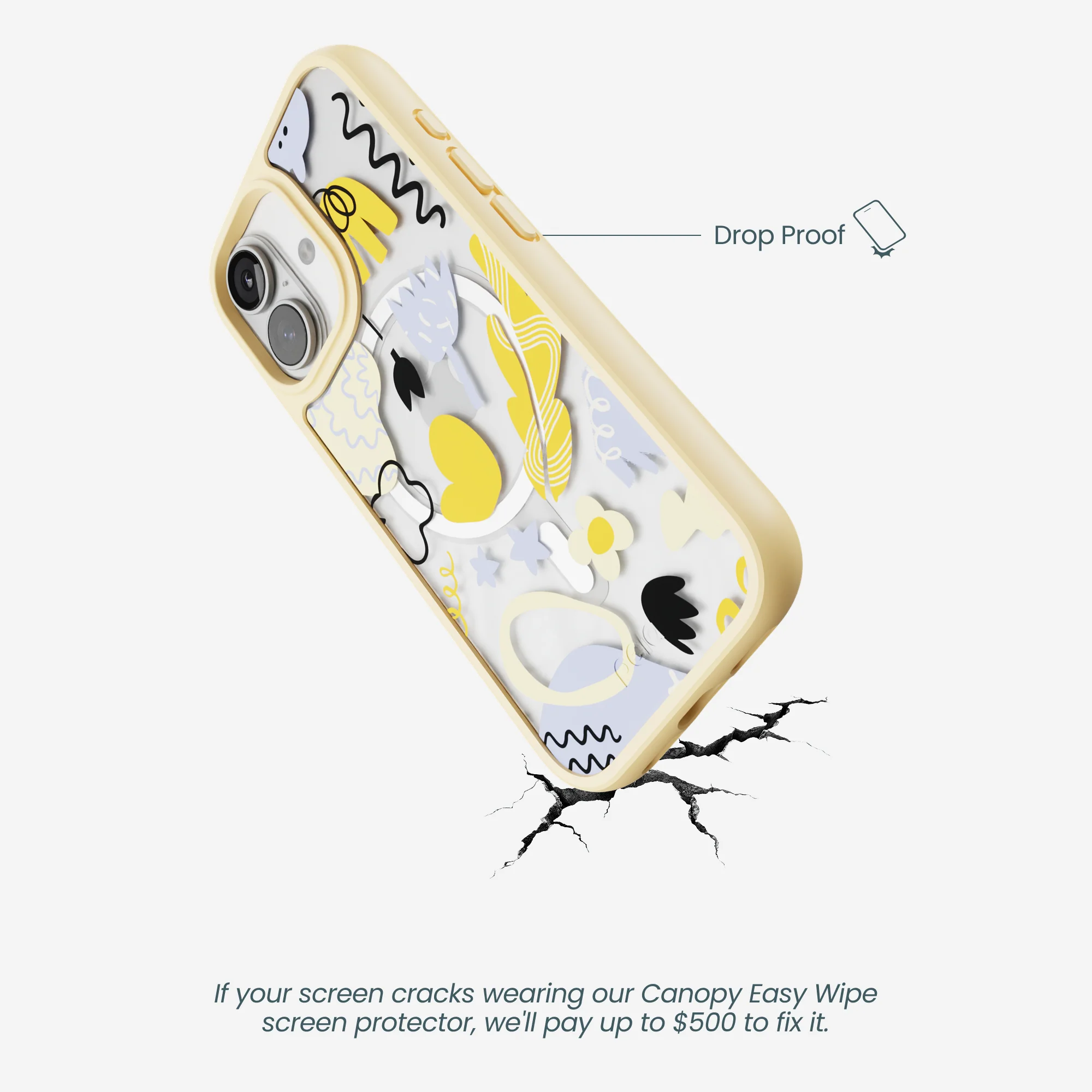 Clear Doodles iPhone 17 Case With Sunbeam Ridge (MagSafe included) - Image 5