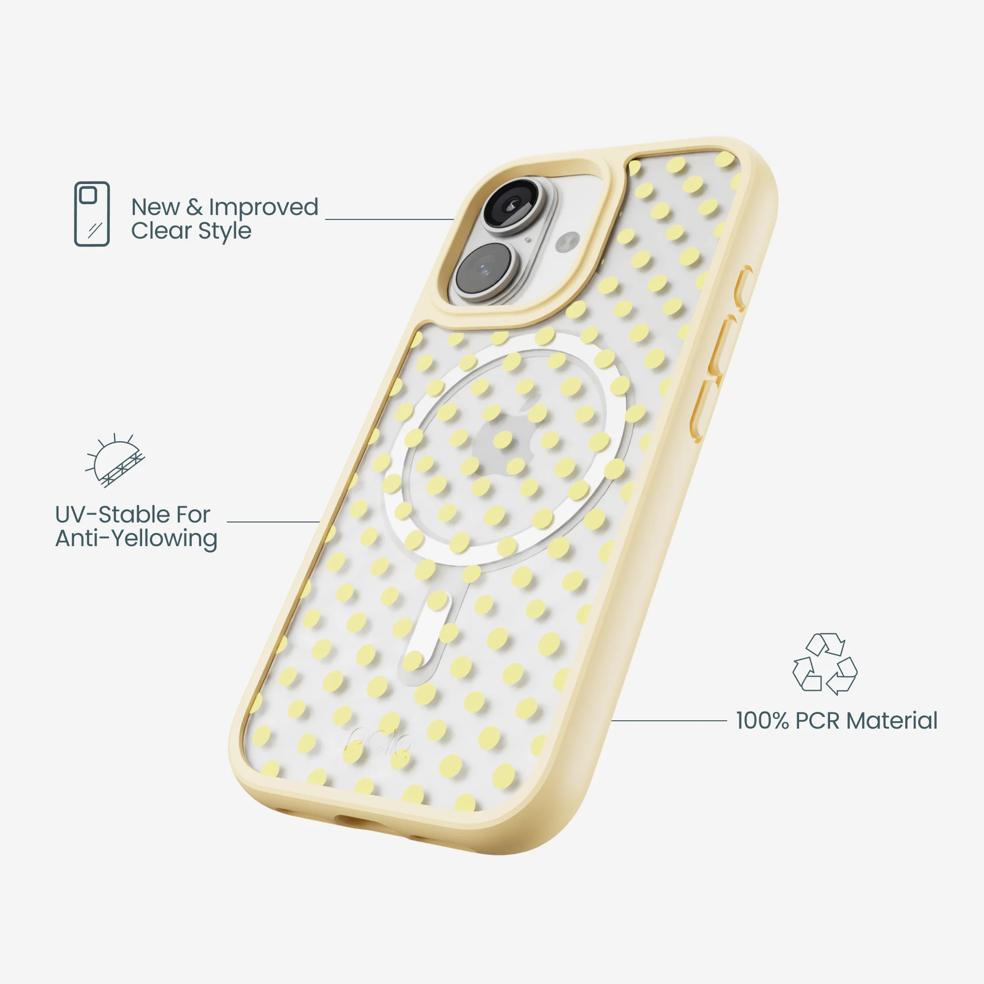 Clear Sunny Spots iPhone 17 Case With Sunbeam Ridge (MagSafe included) - Image 3