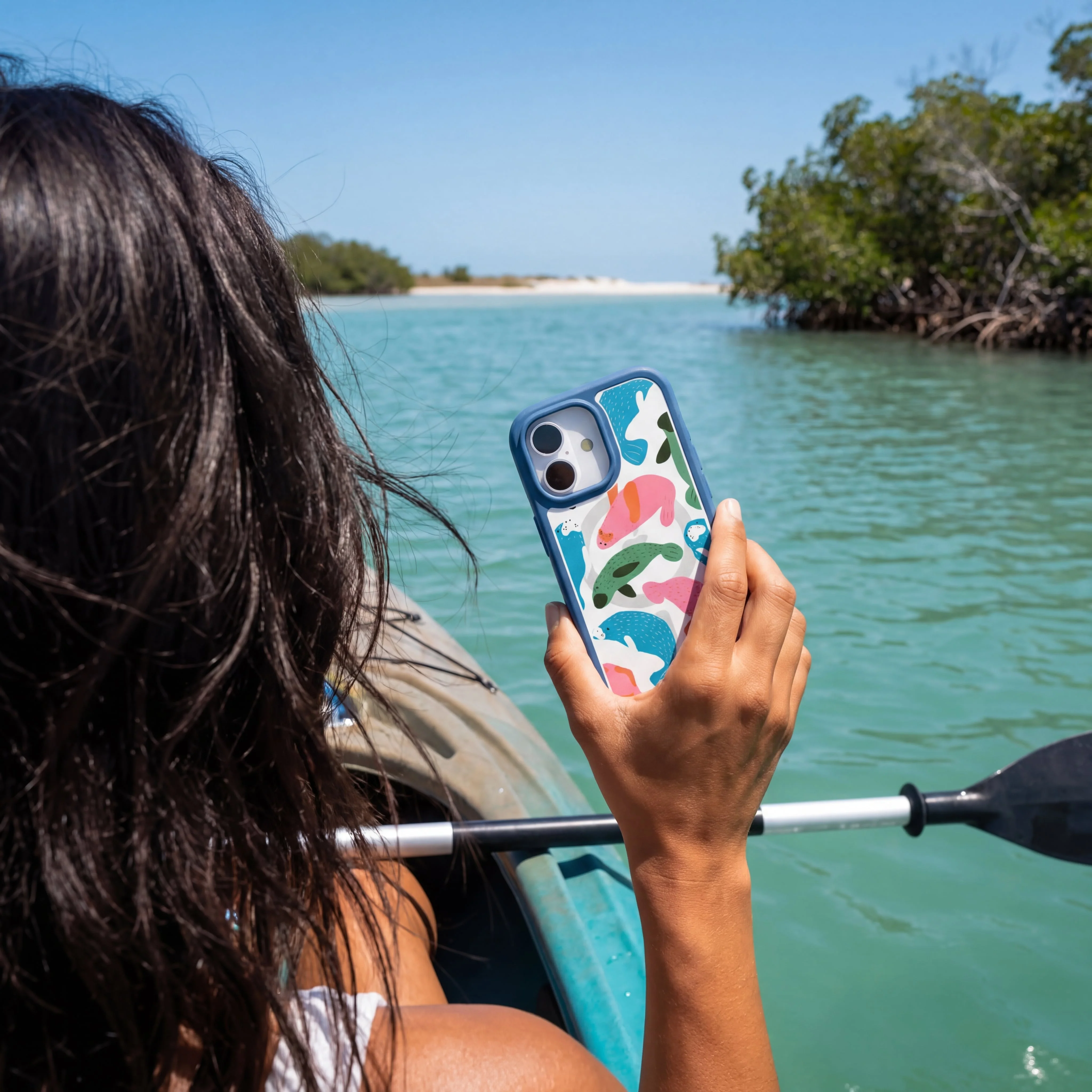 Clear Sea Cows iPhone 17 Case With True Blue Ridge (MagSafe included) - Image 2