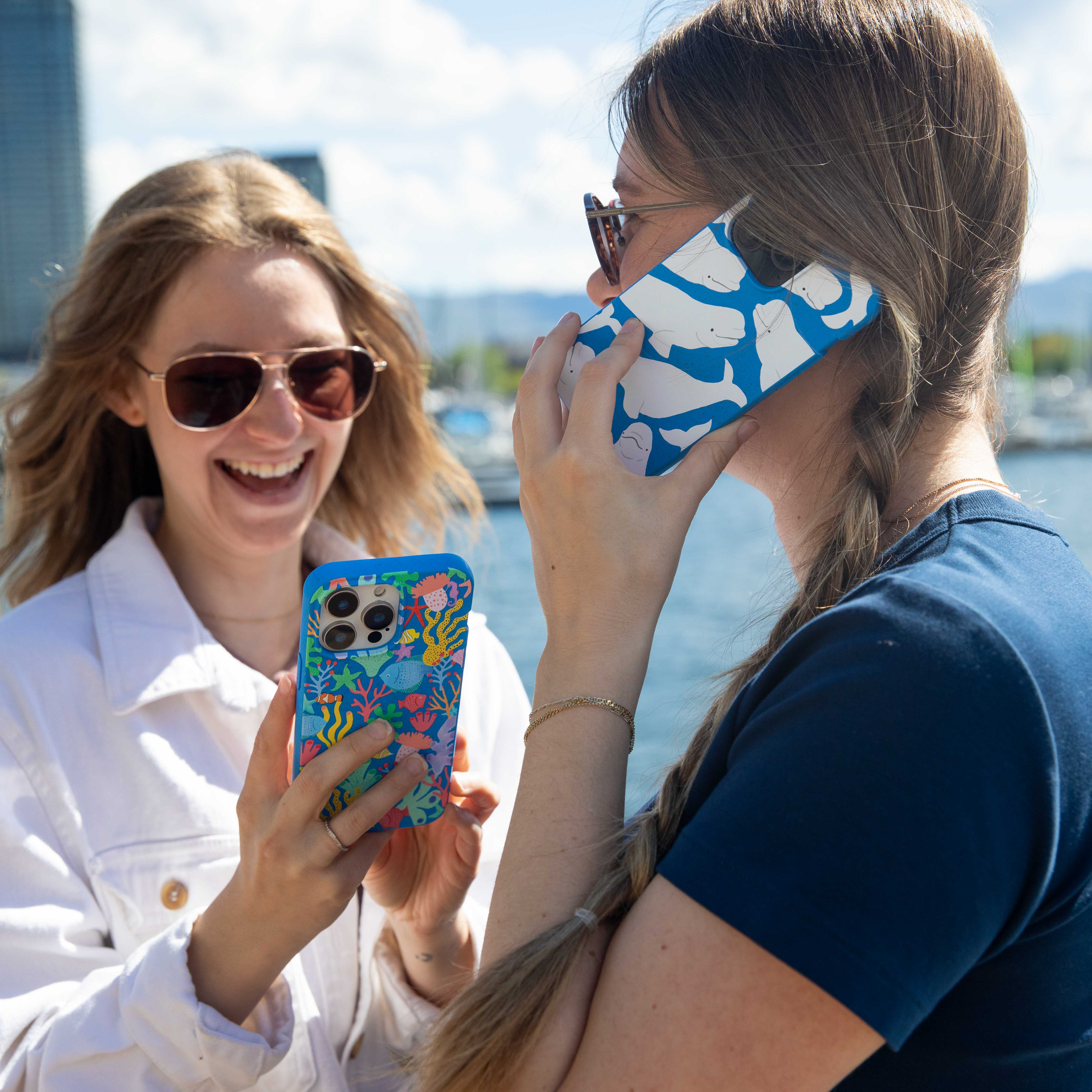 Electric Blue Belugas iPhone 14 Pro Case - Image 5