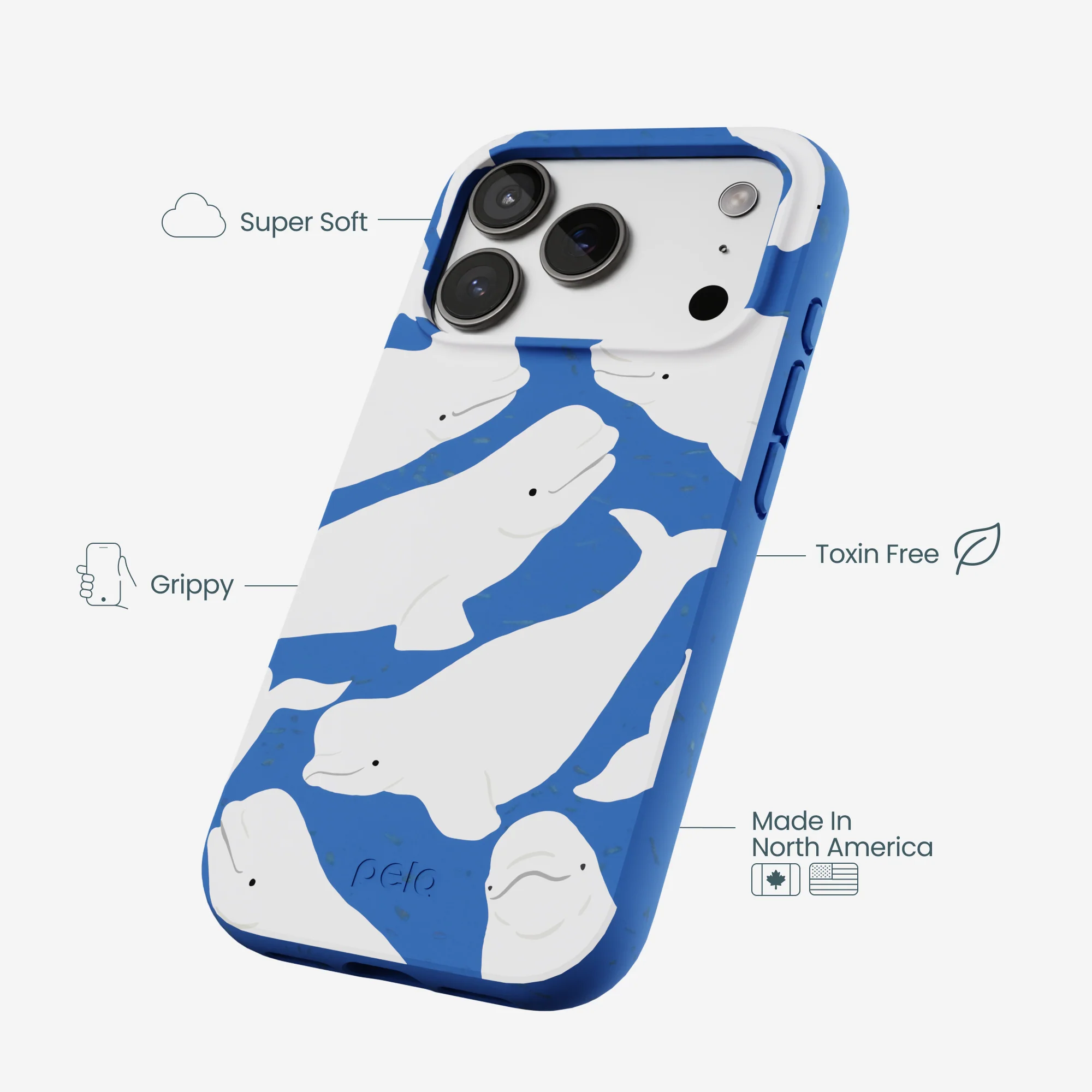 Electric Blue Belugas iPhone 17 Pro Case - Image 4