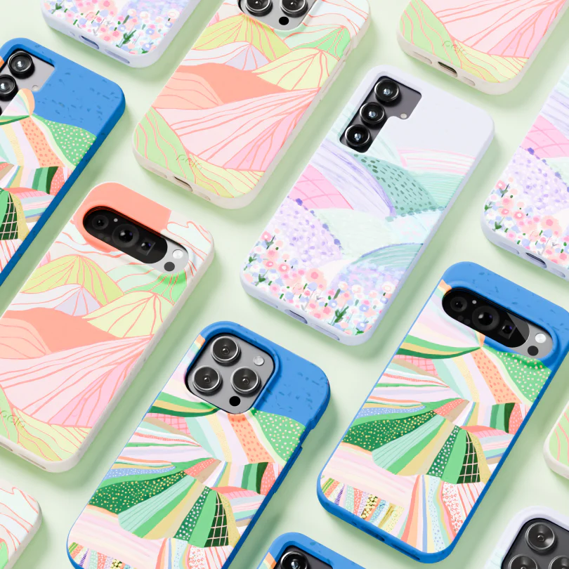 Electric Blue Bloomstatic iPhone 12 Pro Max Case - Image 6