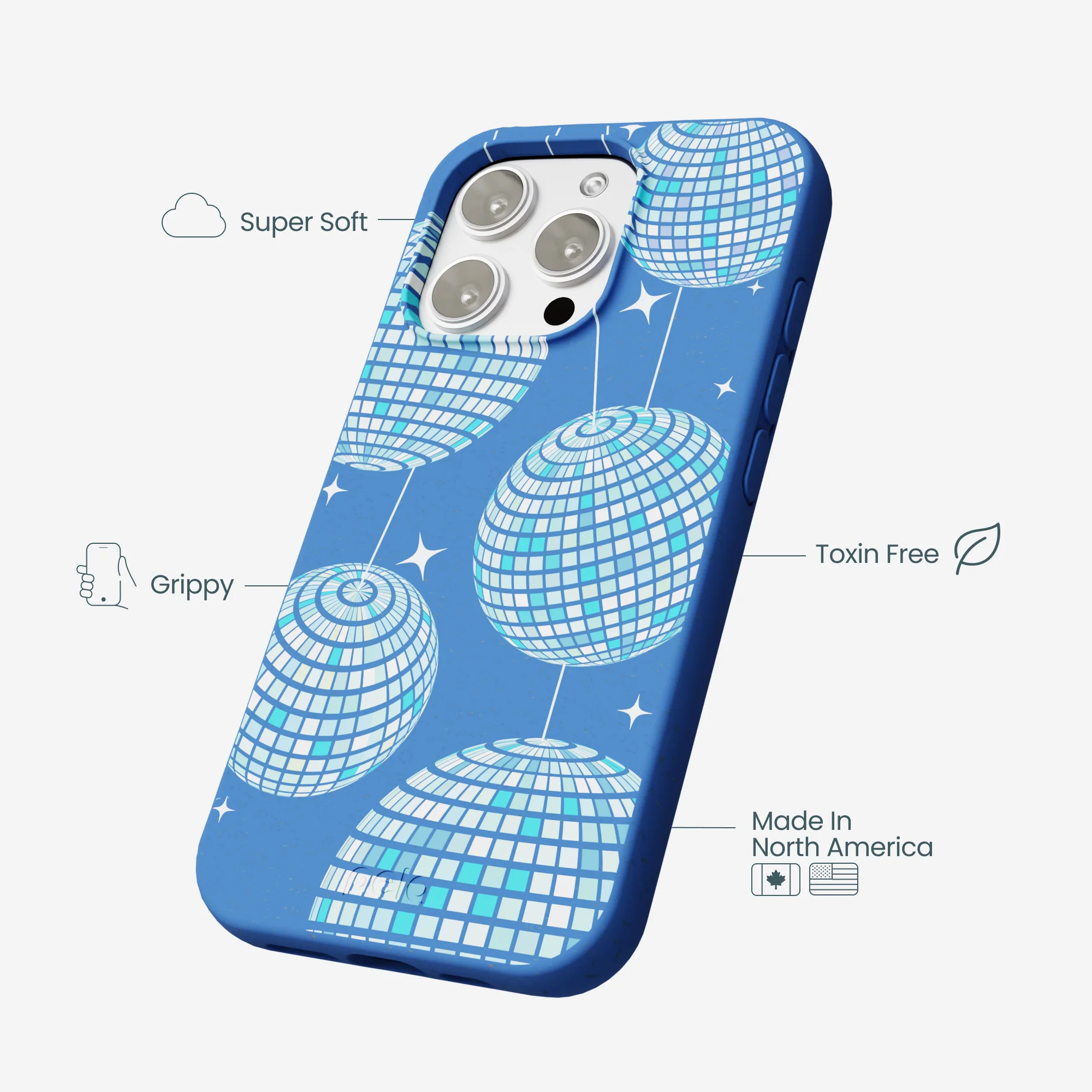 Electric Blue Blue Groove iPhone 16 Pro Max Case - Image 4