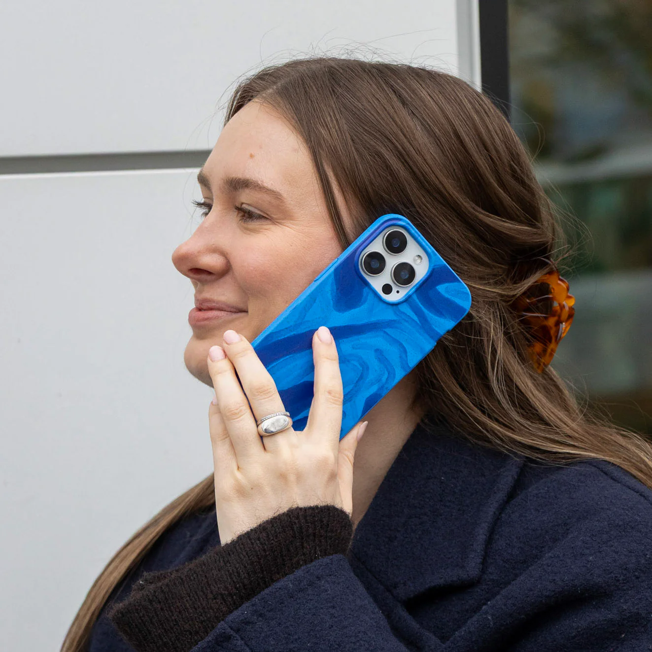 Electric Blue Blue Study Samsung Galaxy S26 Case - Image 2