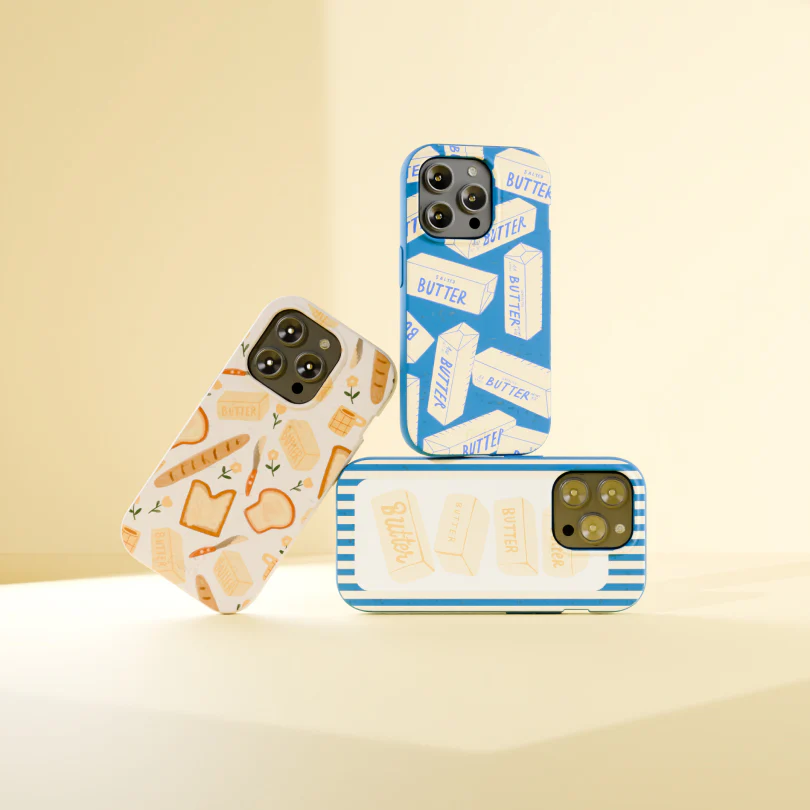 Electric Blue Butter Bars iPhone 14 Case - Image 5