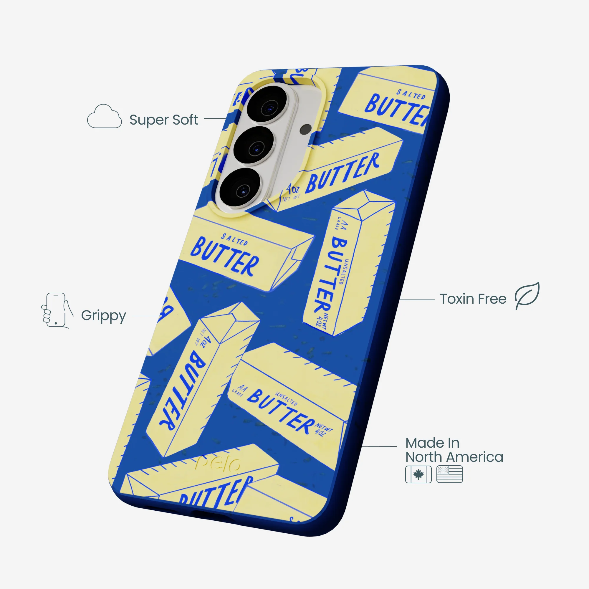 Electric Blue Butter Love Samsung Galaxy S26 Case - Image 4