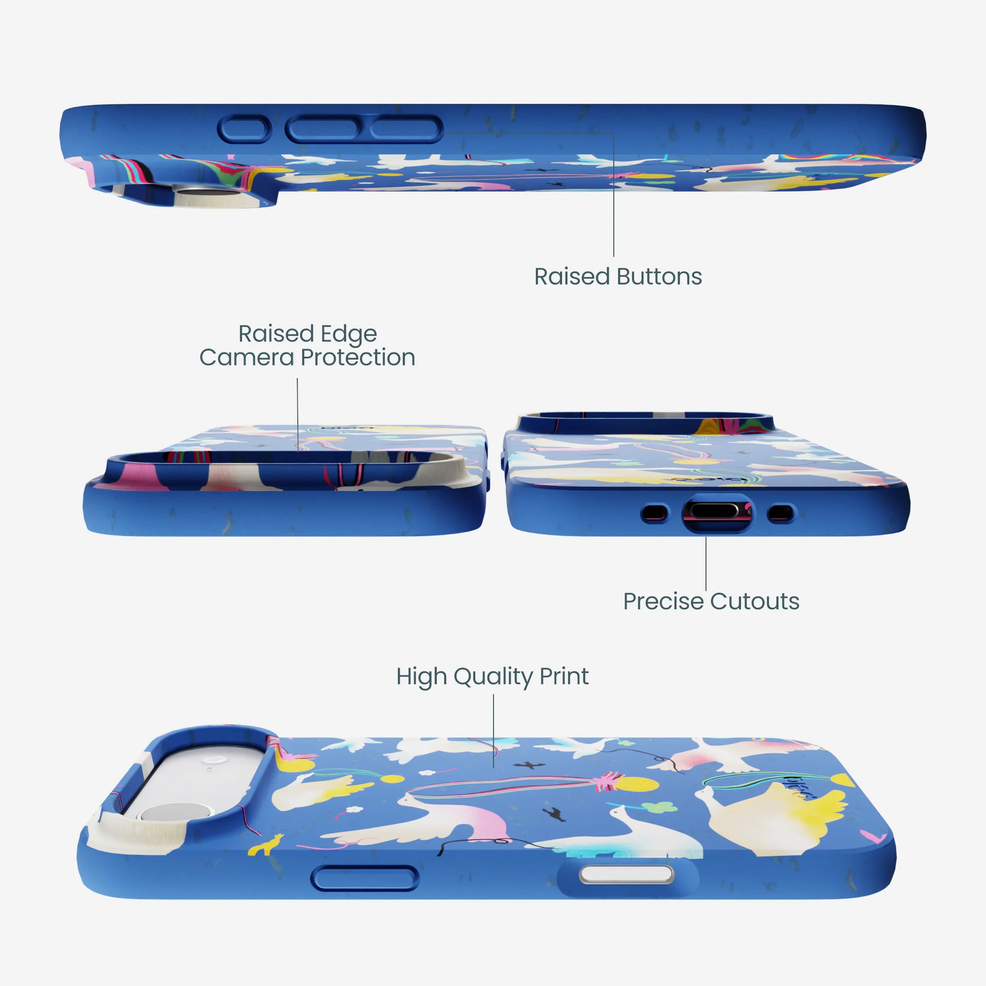 Electric Blue Calm Ascent iPhone Air Case - Image 2