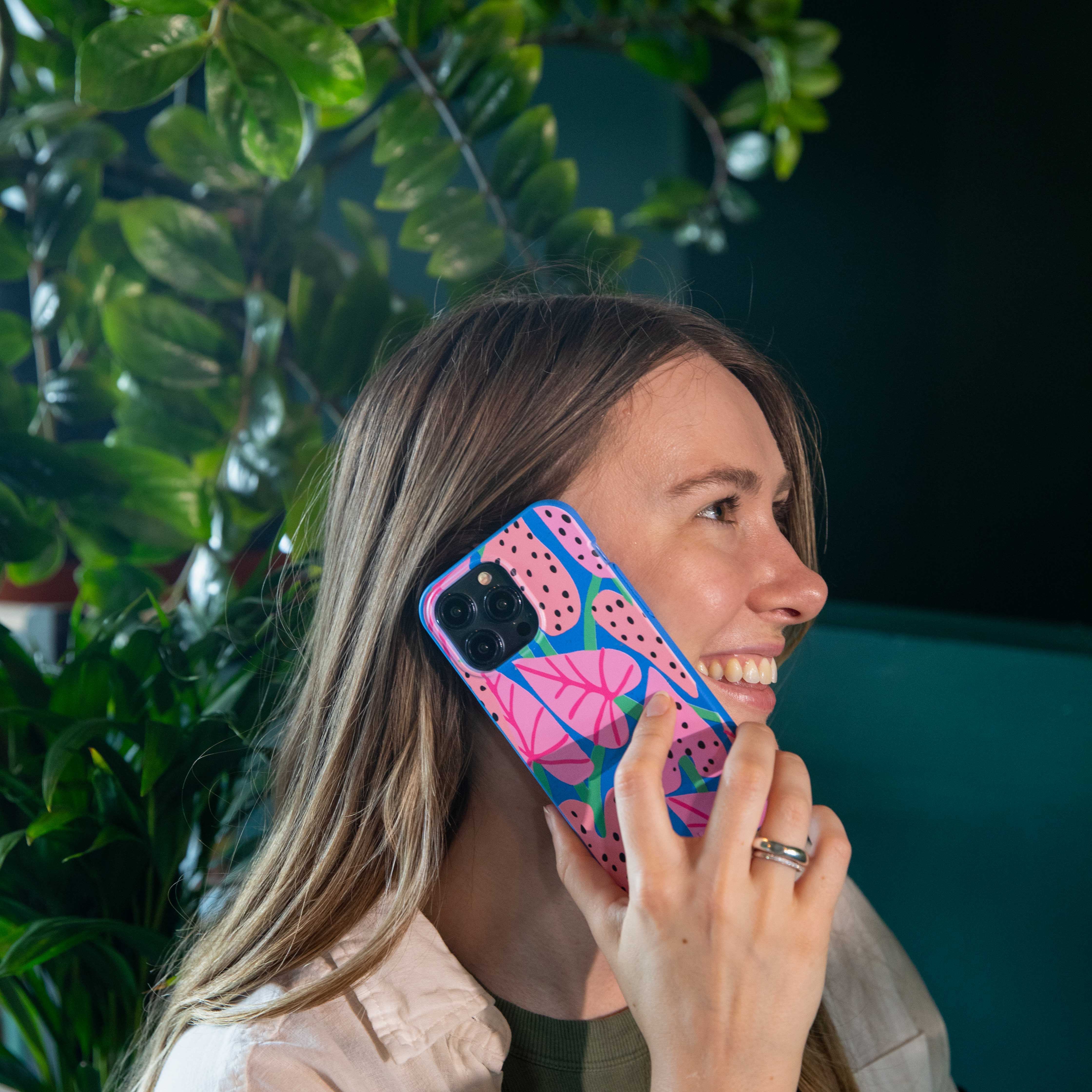 Electric Blue Candy Bloom iPhone 12 Pro Max Case - Image 5