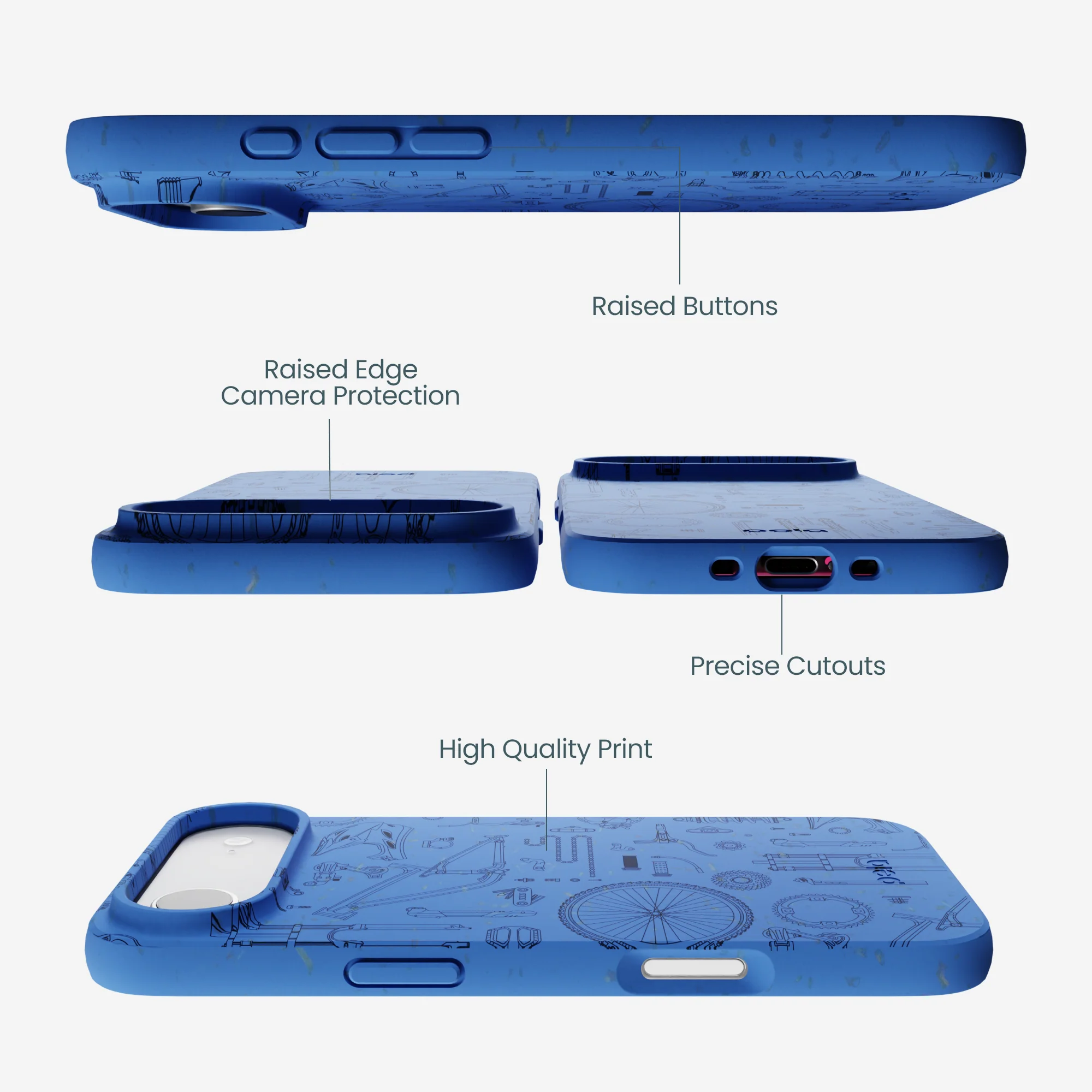 Electric Blue Changing Gears iPhone Air Case - Image 2