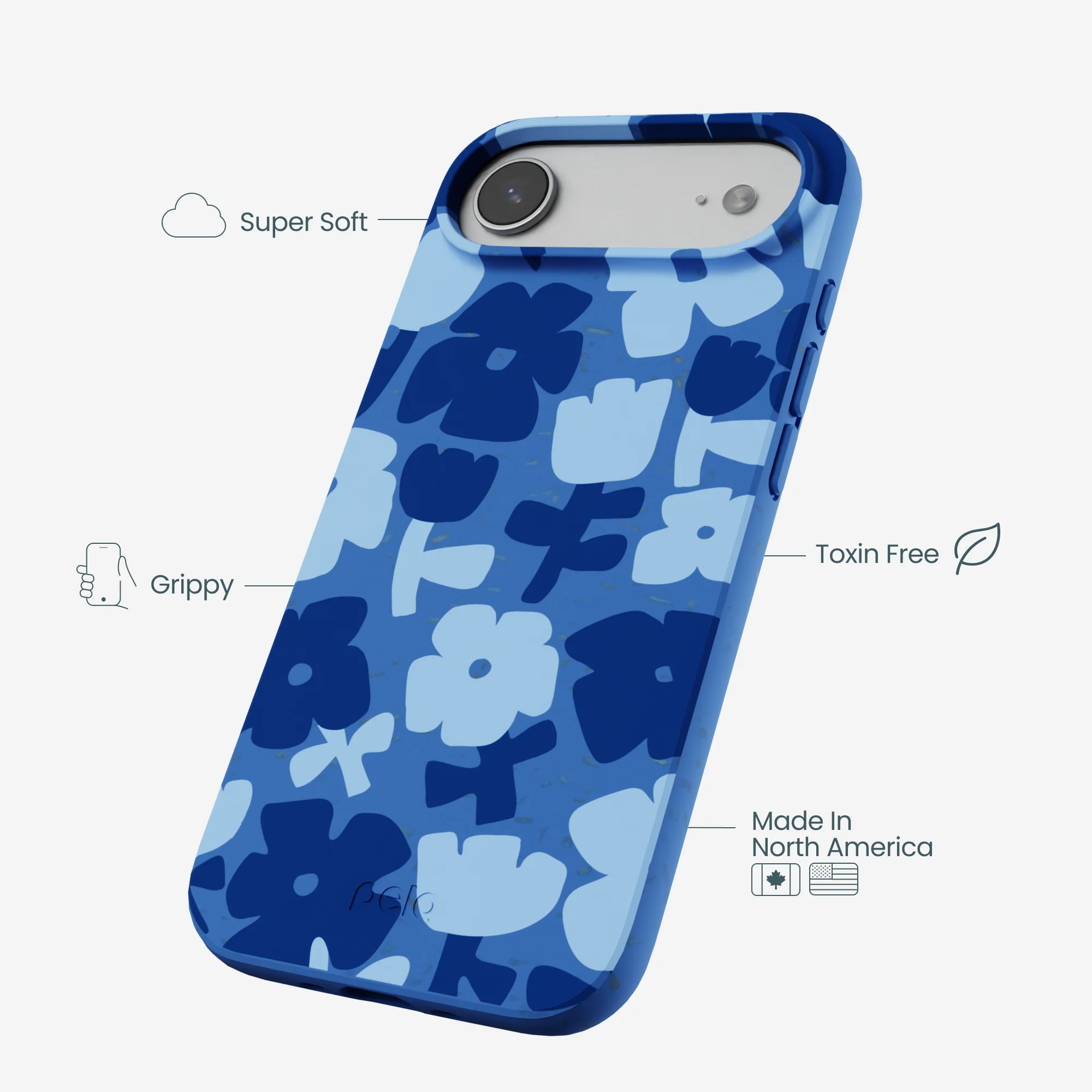 Electric Blue Daydream Blooms iPhone Air Case - Image 4