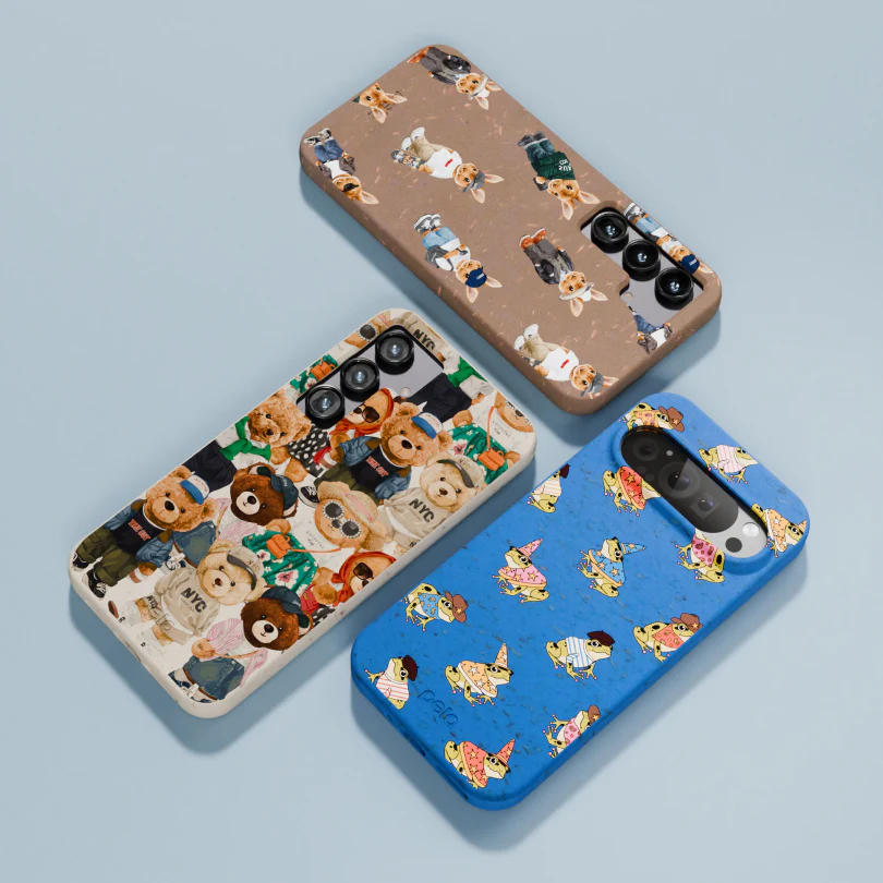 Electric Blue Fancy Frogs Google Pixel 7 Case - Image 6