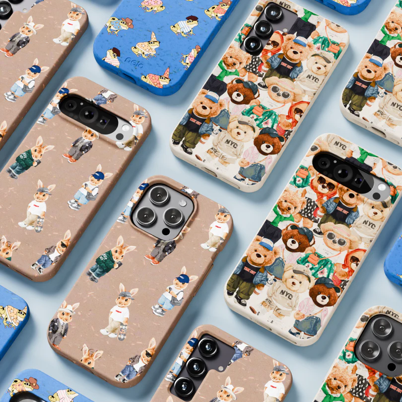 Electric Blue Fancy Frogs Google Pixel 9a Case - Image 8