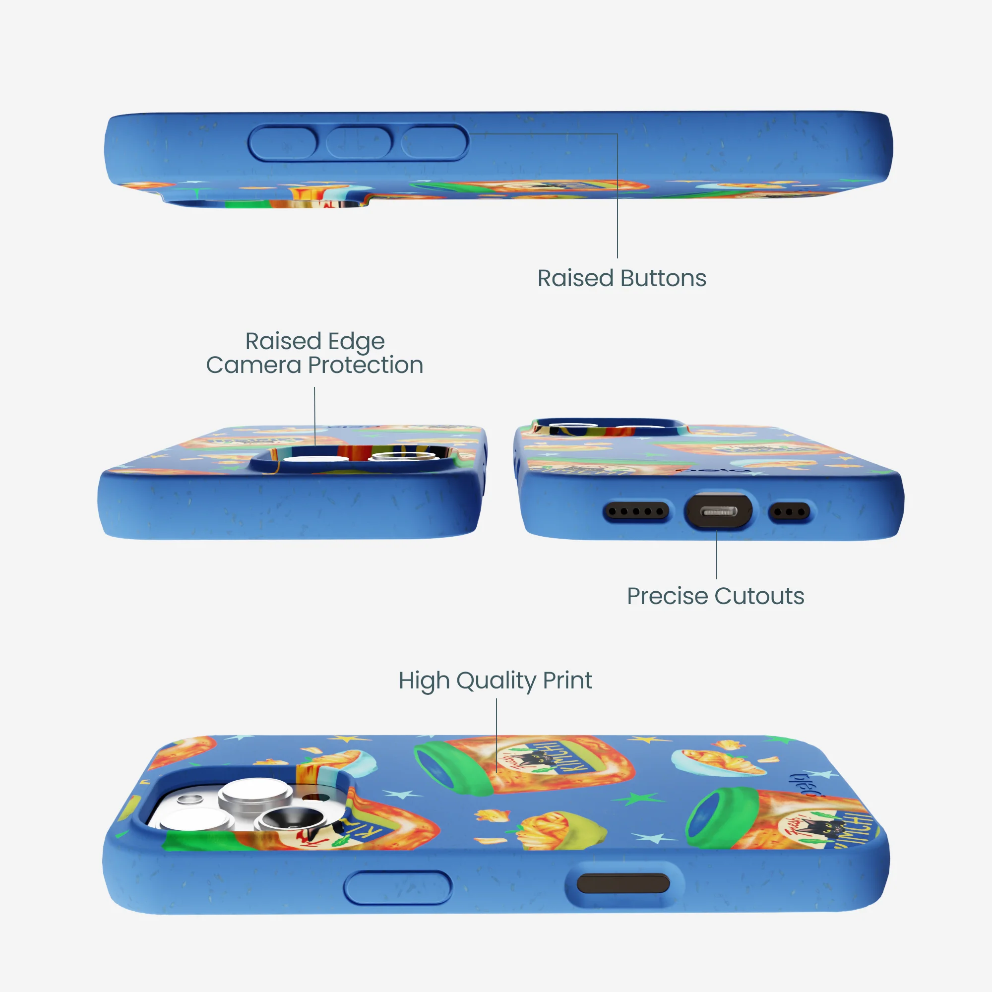 Electric Blue Kimchi Club iPhone 16 Pro Max Case - Image 2