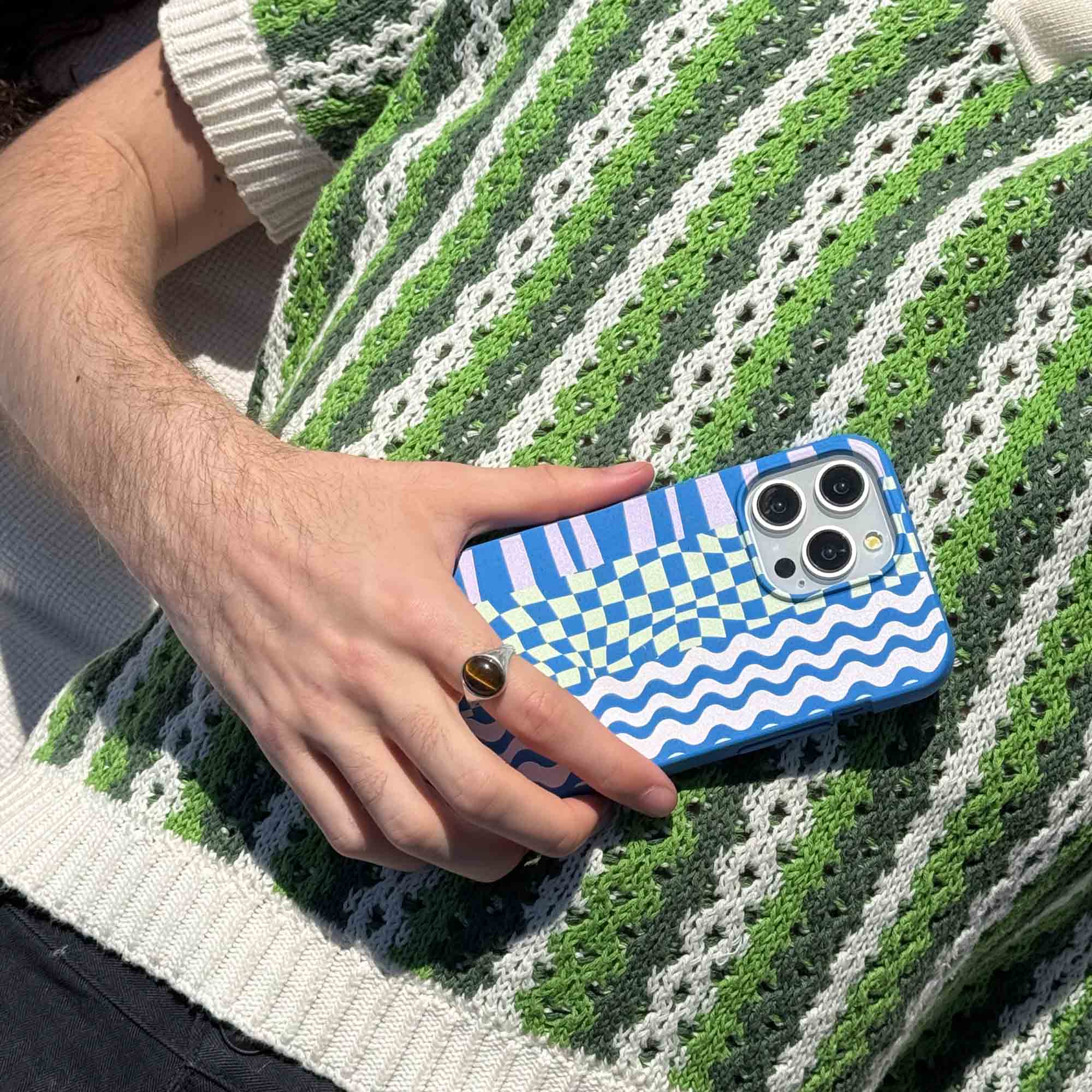 Electric Blue Mixed Up Google Pixel 9a Case - Image 5