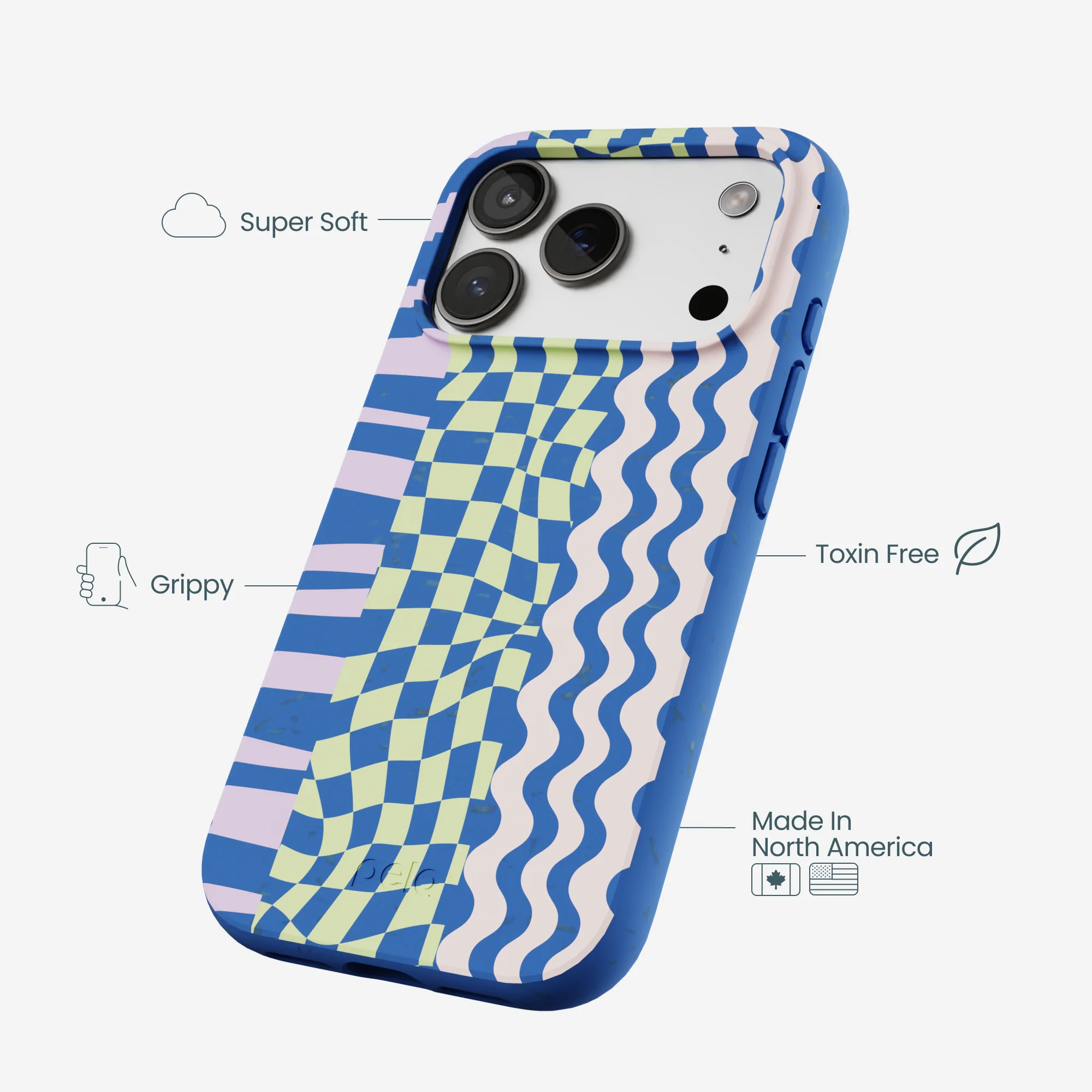 Electric Blue Mixed Up iPhone 17 Pro Case - Image 4