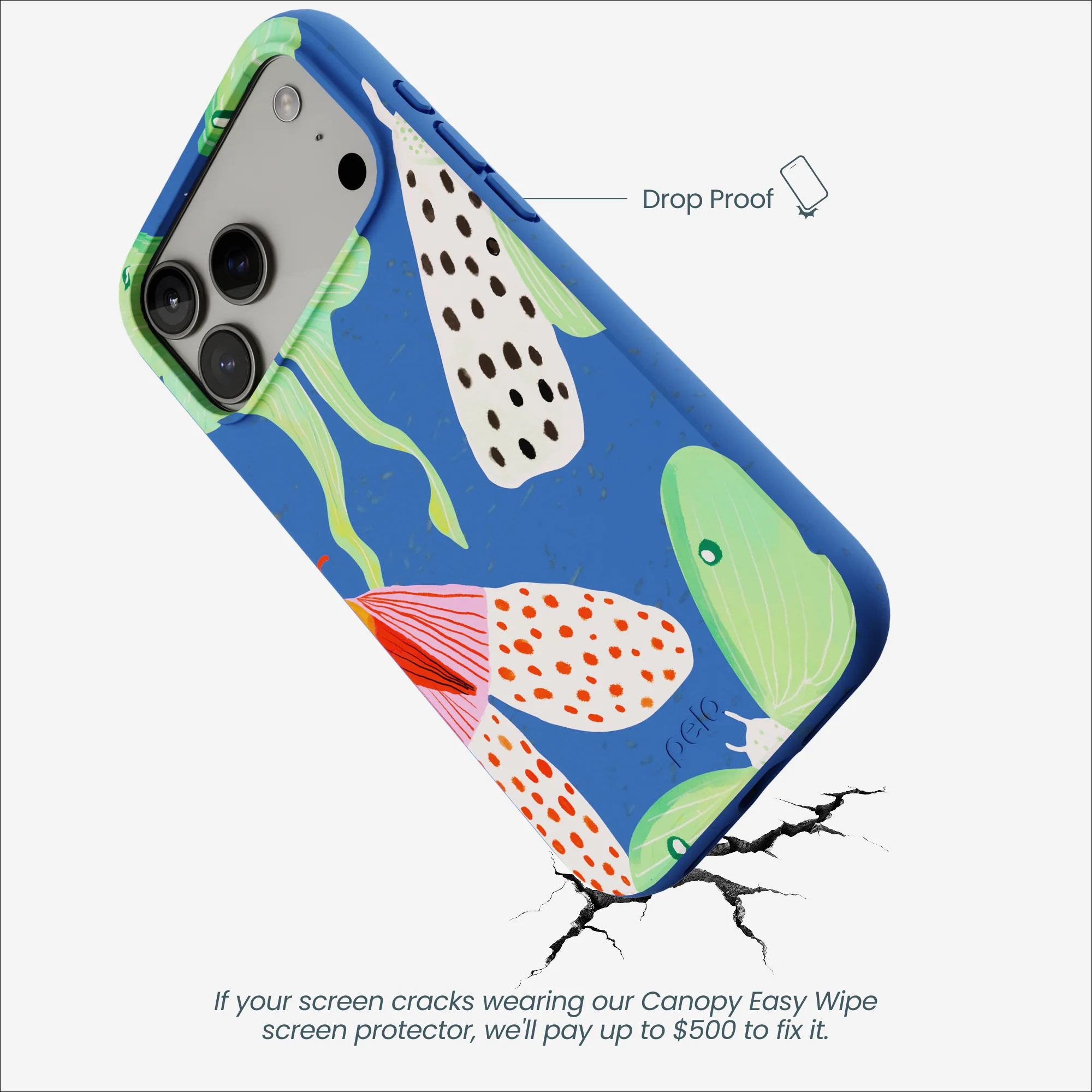Electric Blue Mothopia iPhone 17 Pro Max Case - Image 4