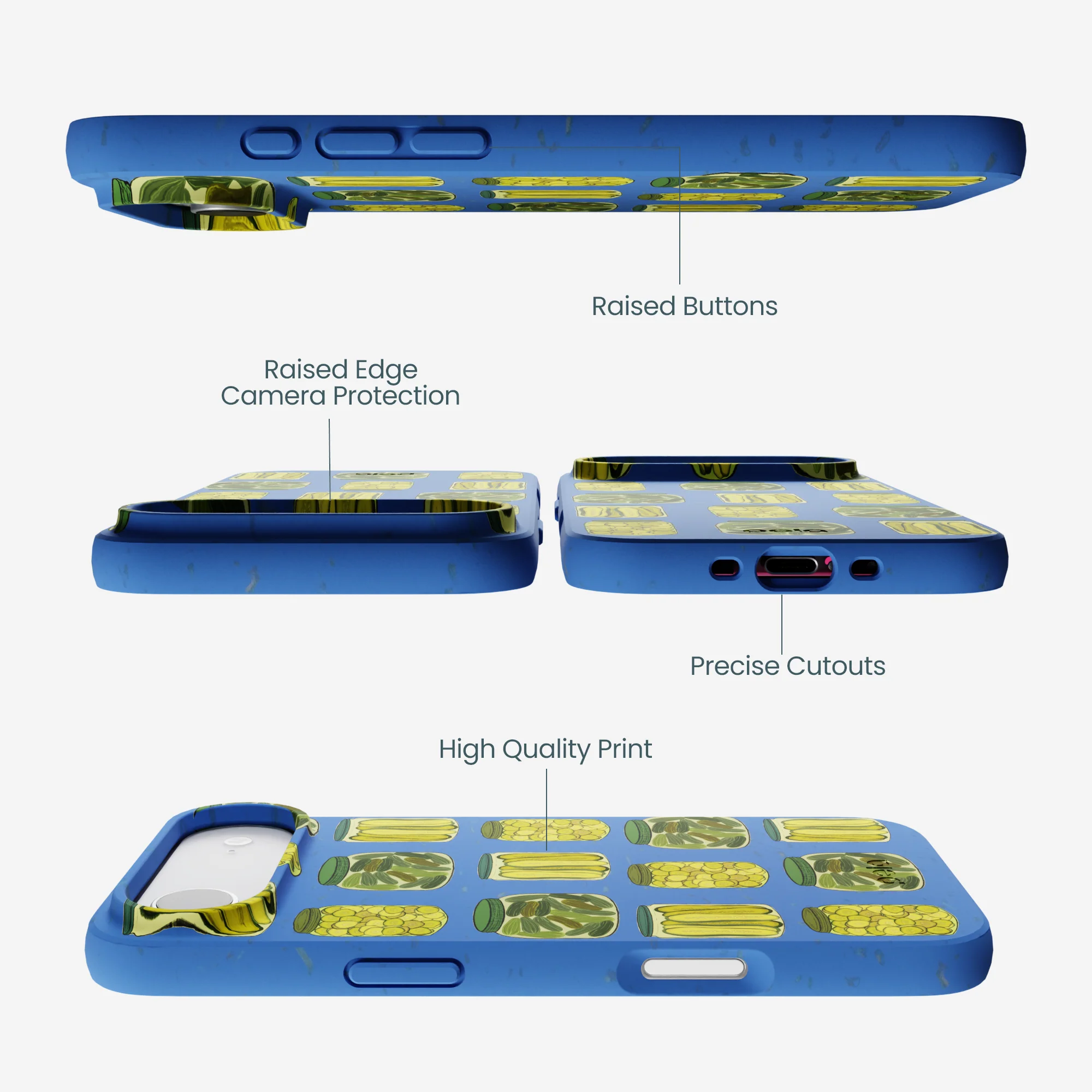 Electric Blue Pickling Pickles iPhone Air Case - Image 3