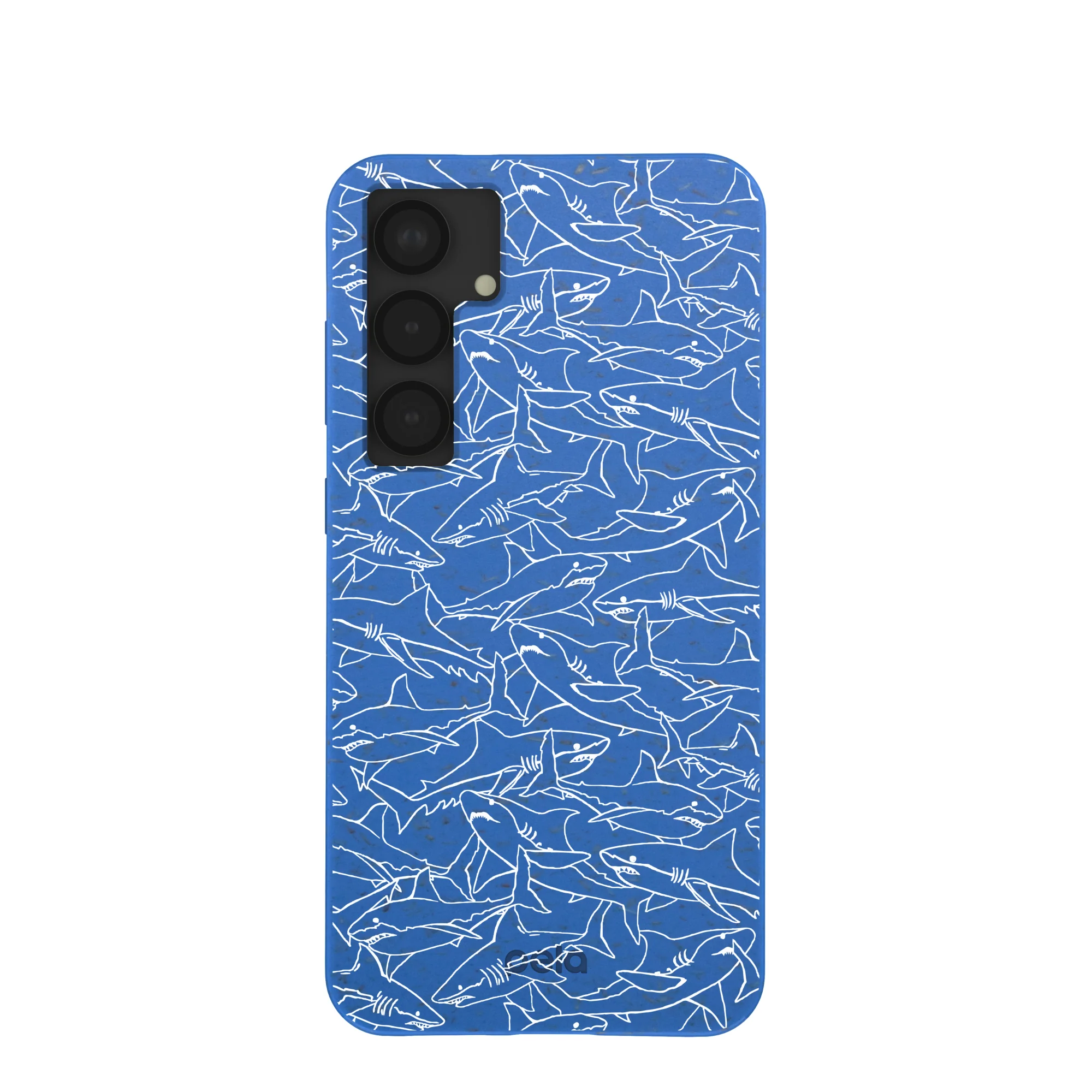 Electric Blue Shark Frenzy Samsung Galaxy S25+(Plus) Case