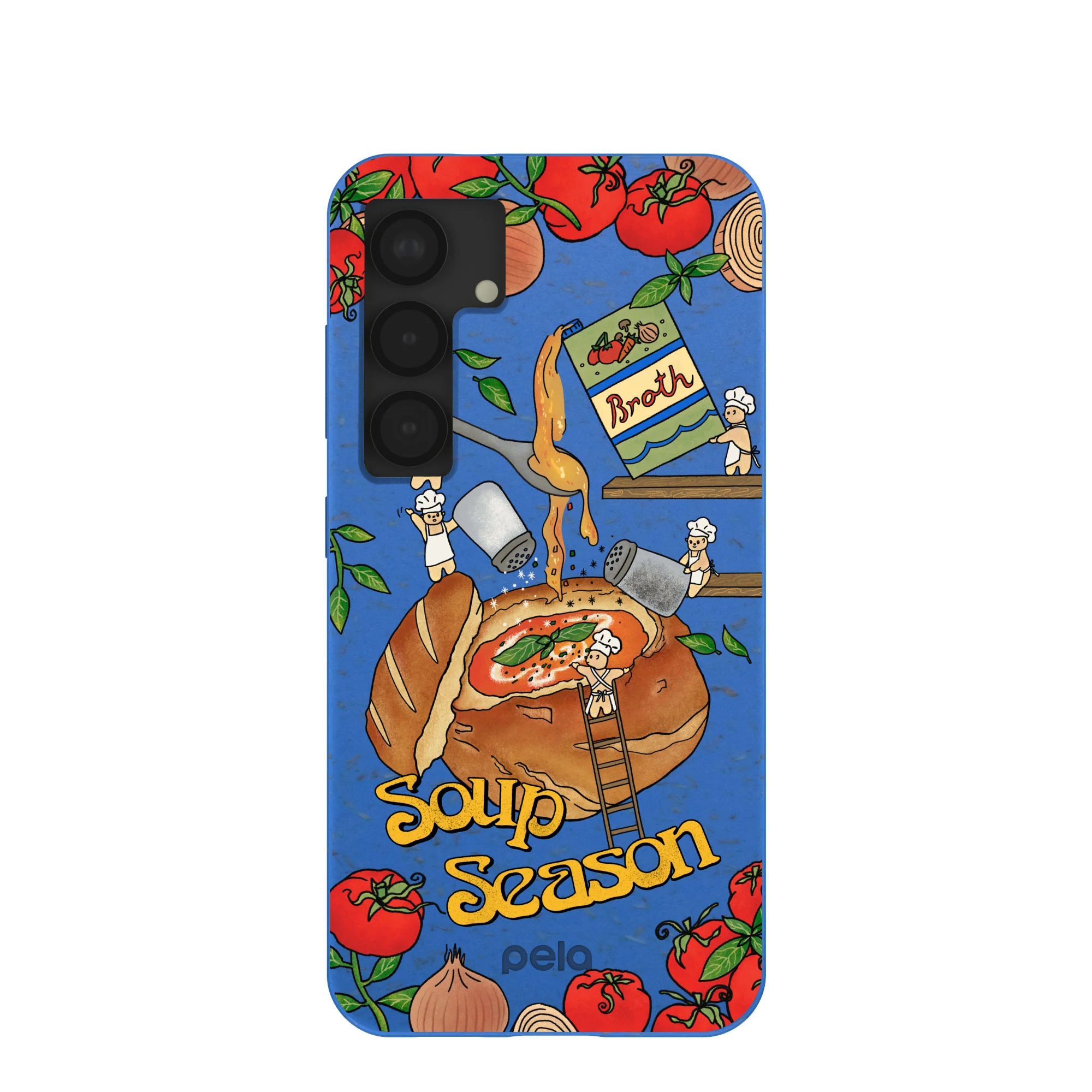 Electric Blue Soup Season Samsung Galaxy S25 Case