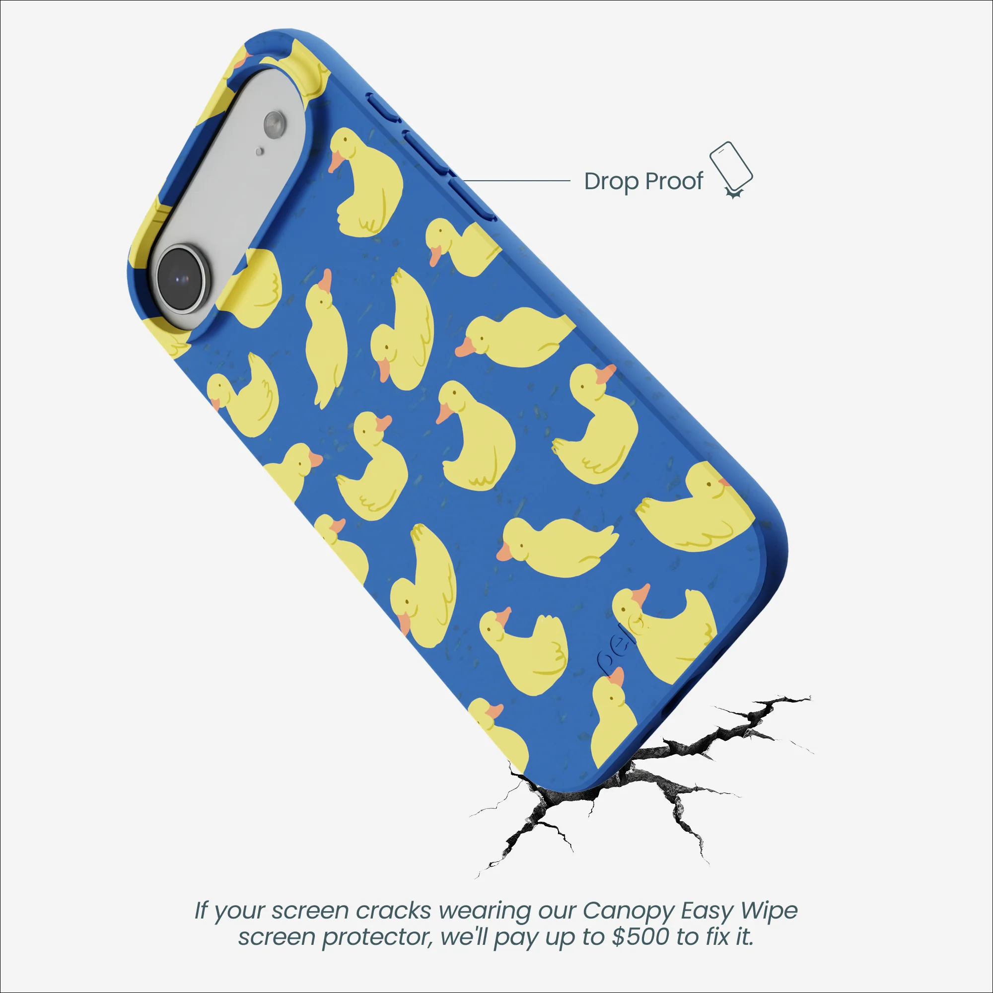 Electric Blue Sunny Ducklings iPhone Air Case - Image 5