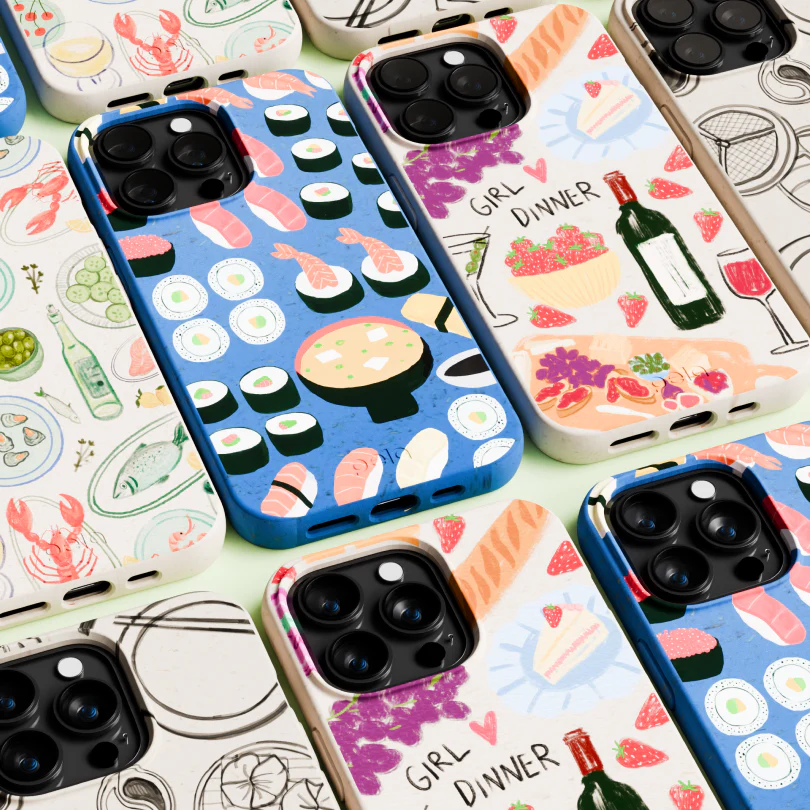 Electric Blue Sushi Night iPhone 11 Case - Image 7
