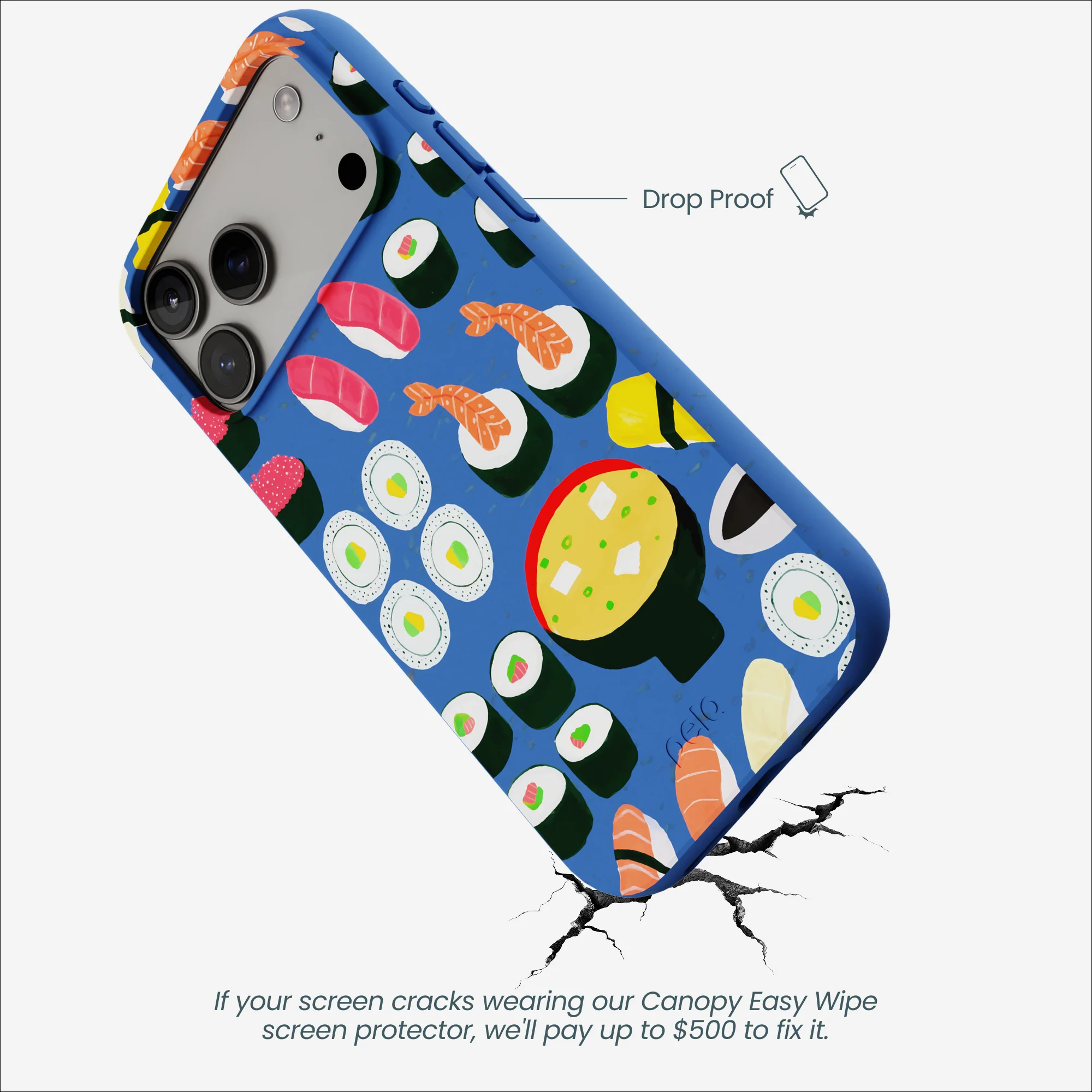 Electric Blue Sushi Night iPhone 17 Pro Max Case - Image 5