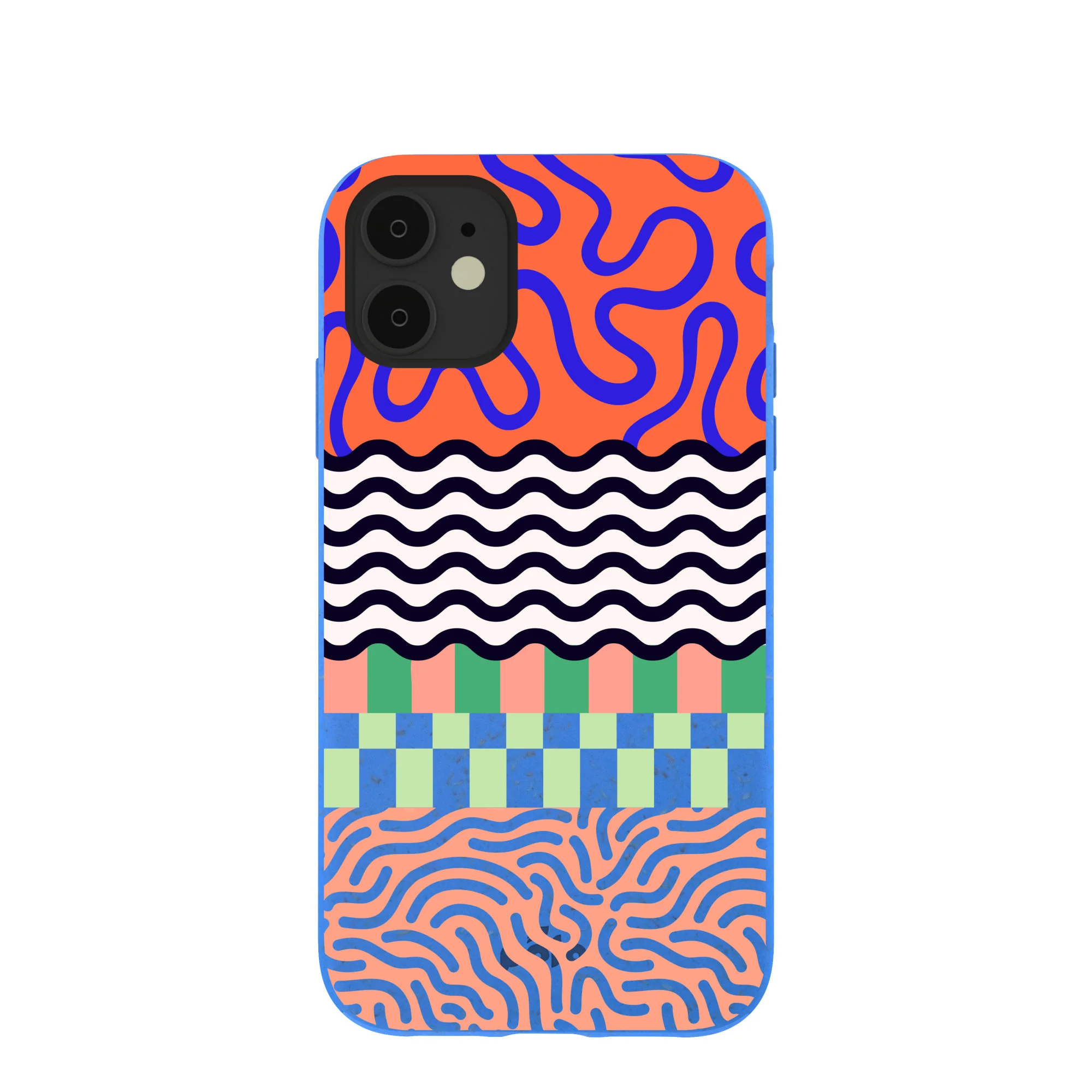 Electric Blue Tangerine Mix iPhone 11 Case