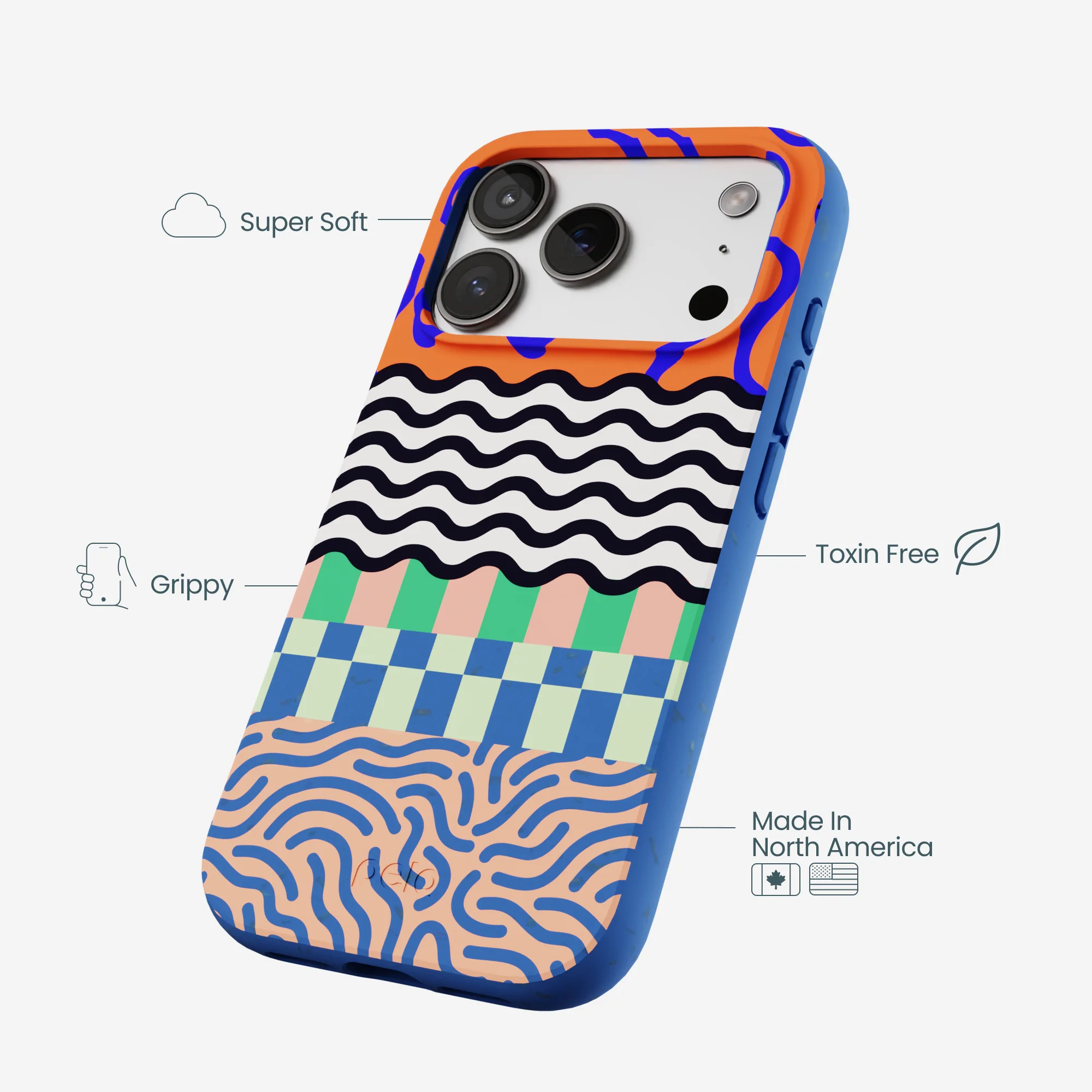 Electric Blue Tangerine Mix iPhone 17 Pro Case - Image 4
