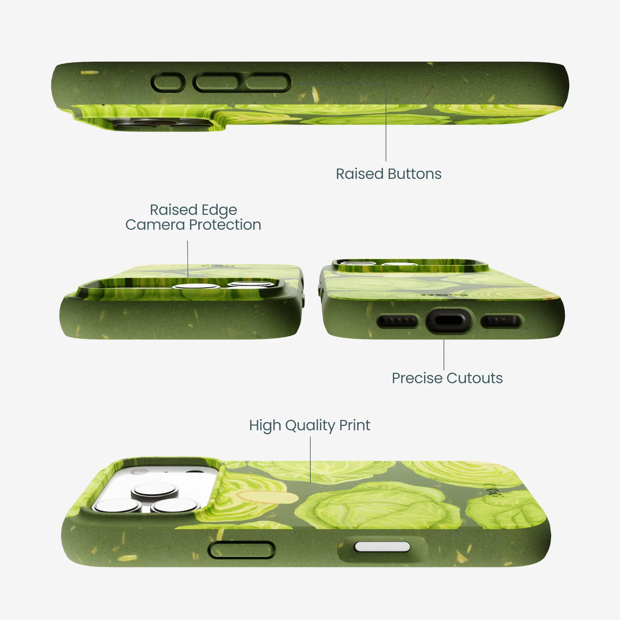 Forest Floor Cabbage Portraits iPhone 17 Pro Case - Image 2