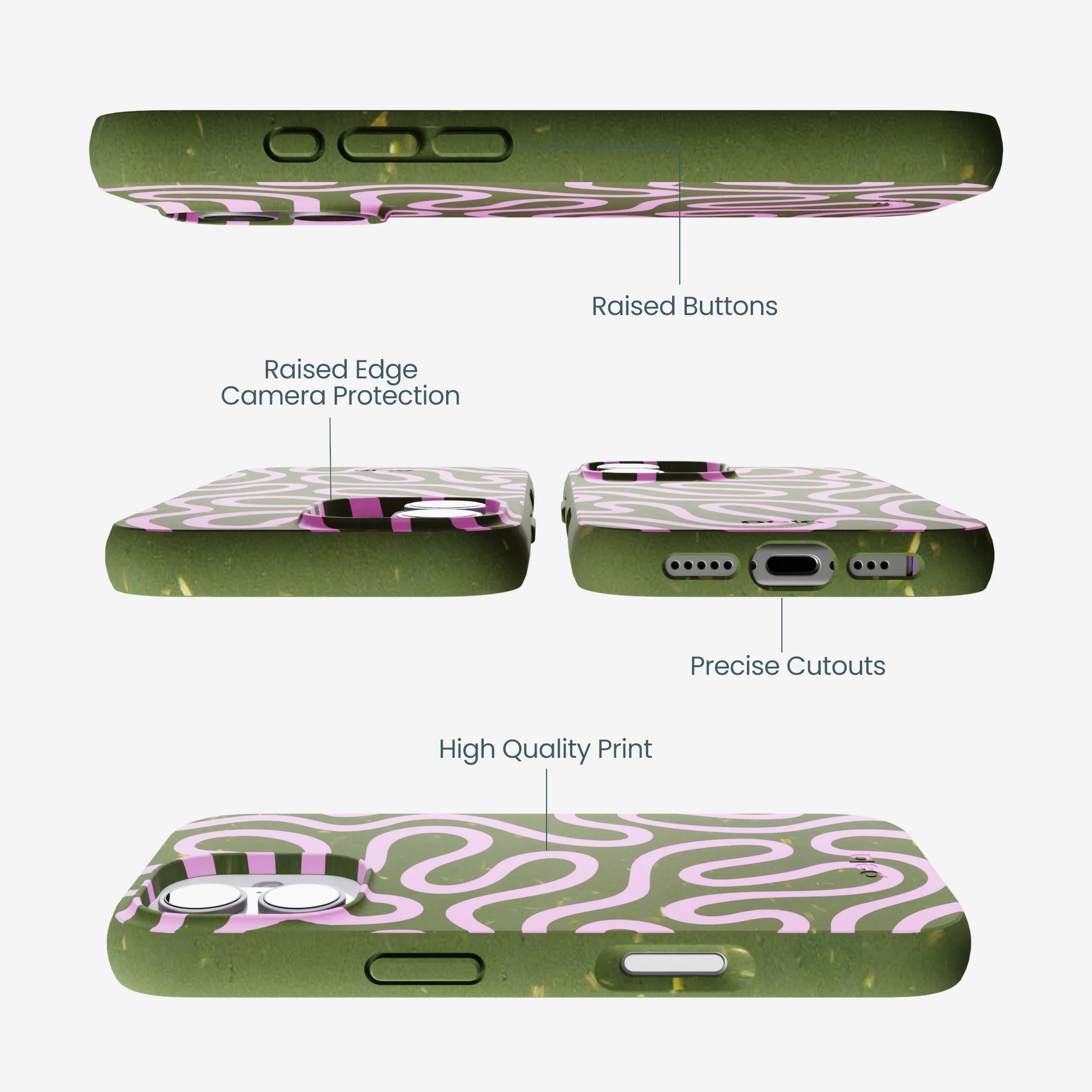 Forest Floor Cotton Curls iPhone 17 Case - Image 3