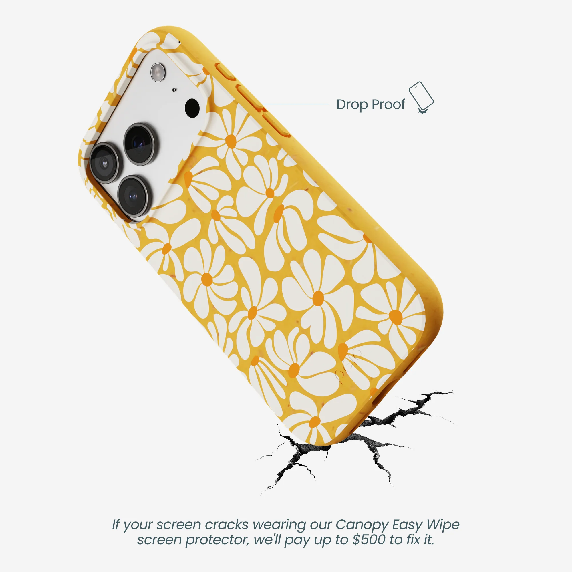 Honey Funky Petals iPhone 17 Pro Case - Image 4
