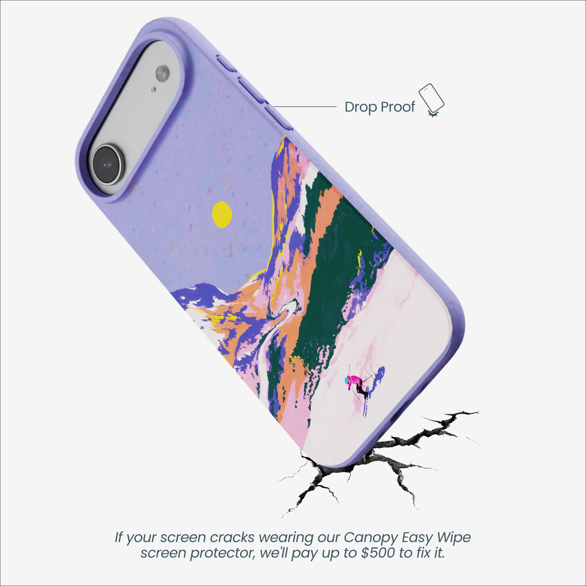 Lavender Alpine Sunset iPhone Air Case - Image 4