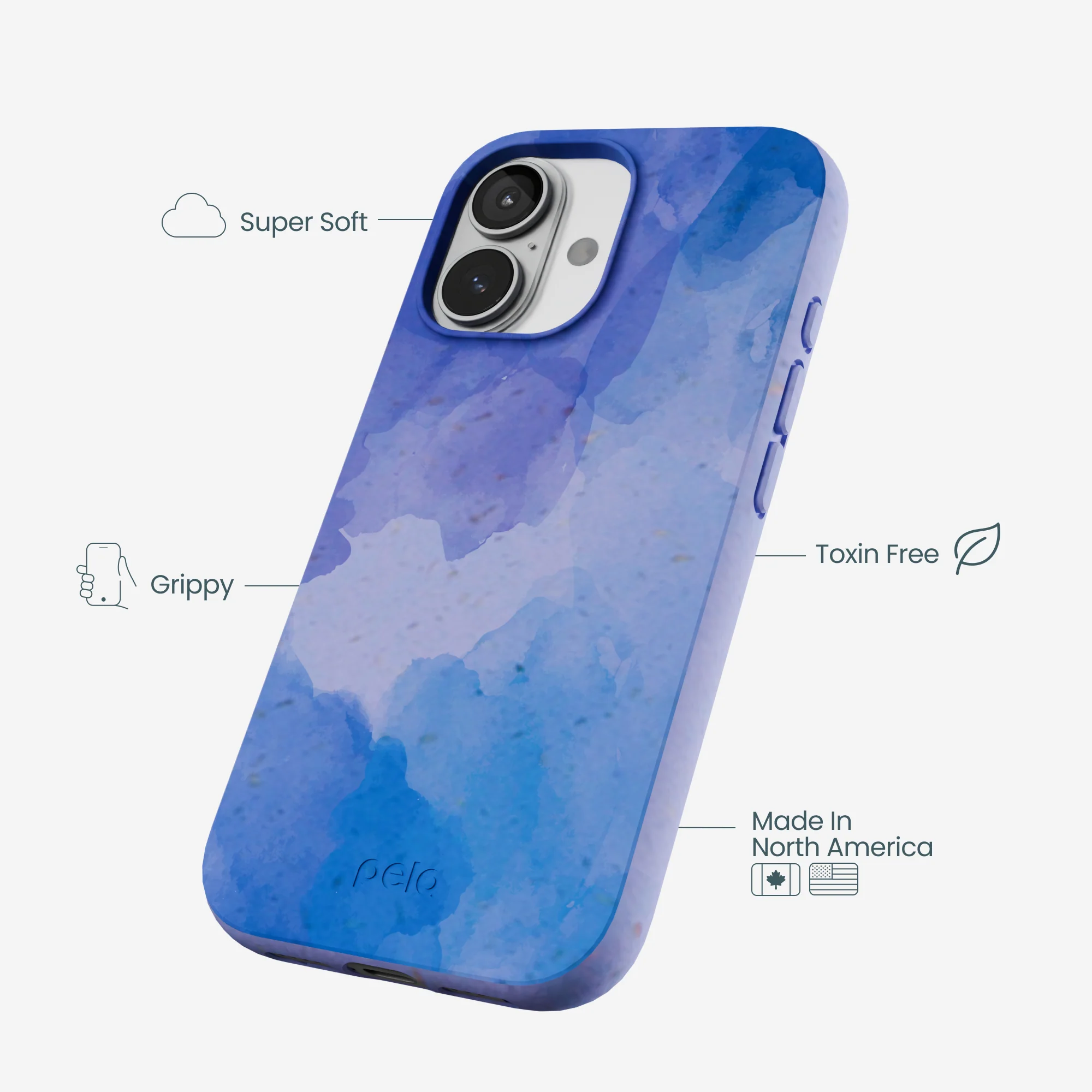 Lavender Blue Reflections iPhone 17 Case - Image 4
