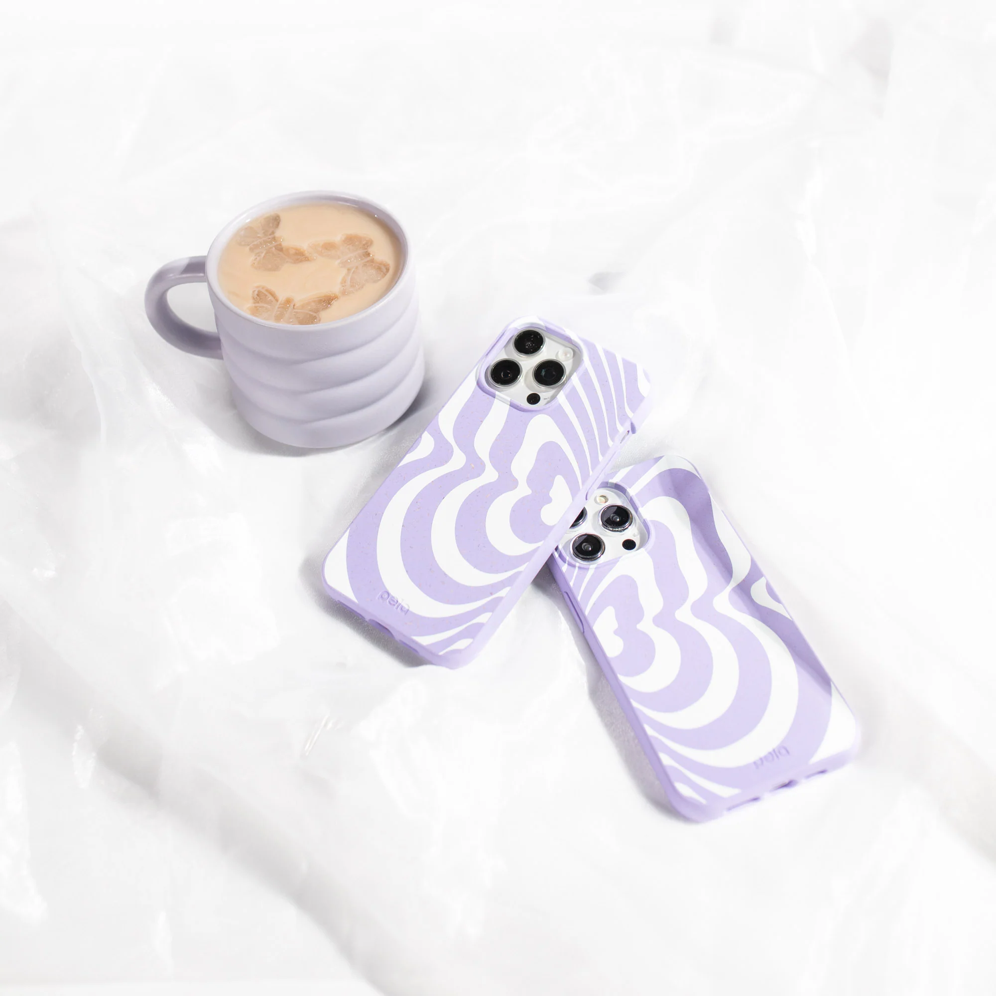Lavender Flutter Left iPhone 16 Plus Case - Image 5