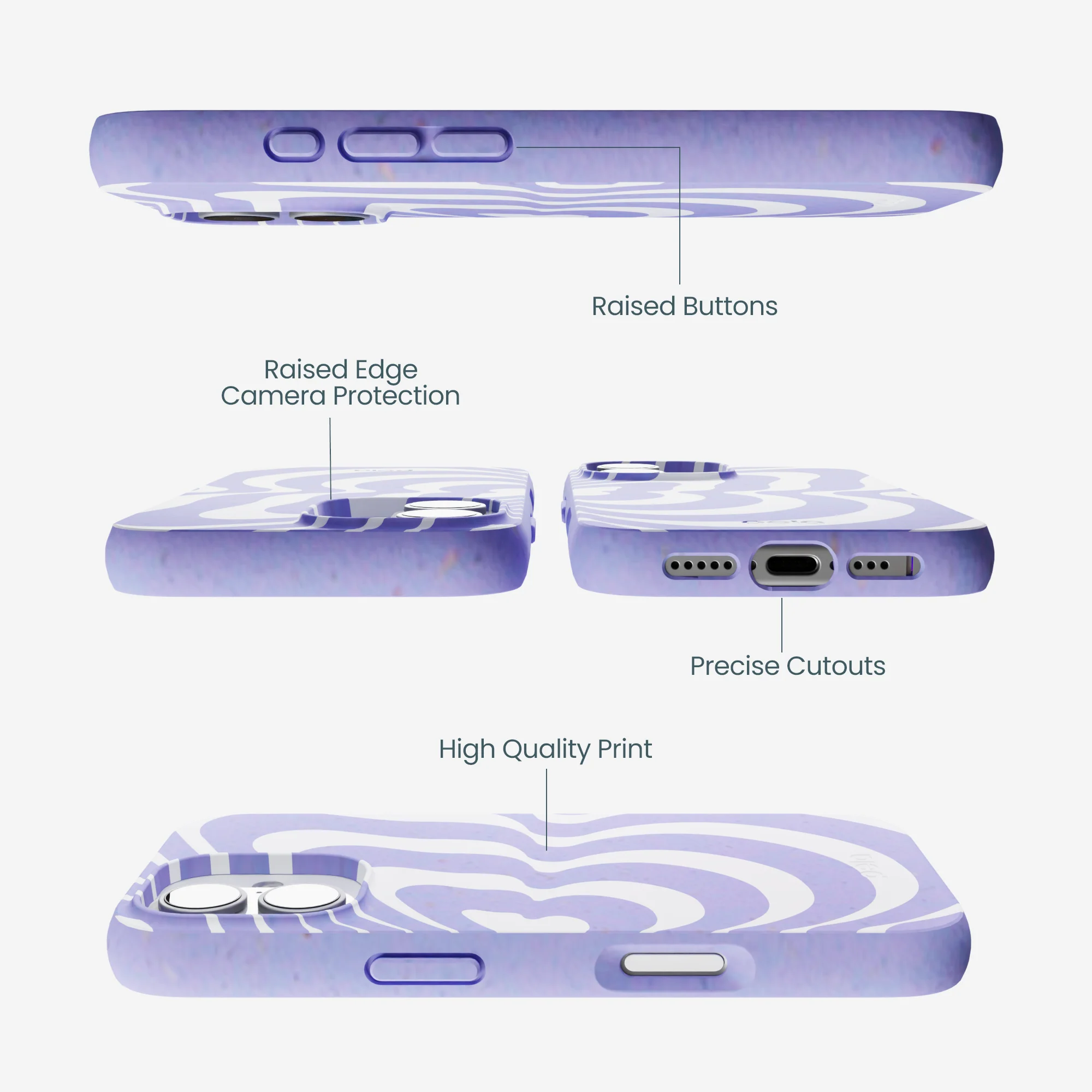 Lavender Flutter Right iPhone 17 Case - Image 3