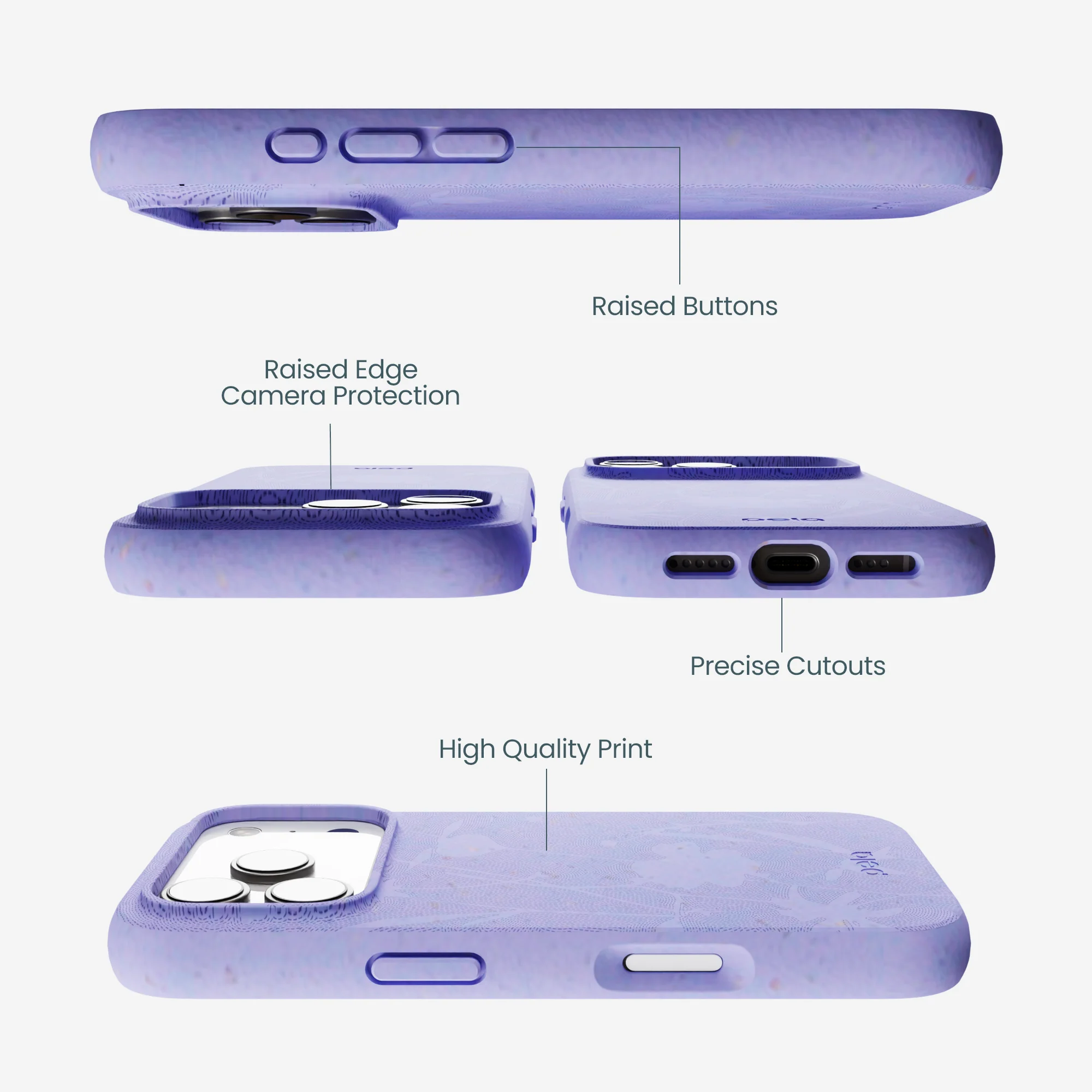 Lavender Wildflower Stitching iPhone 17 Pro Case - Image 2
