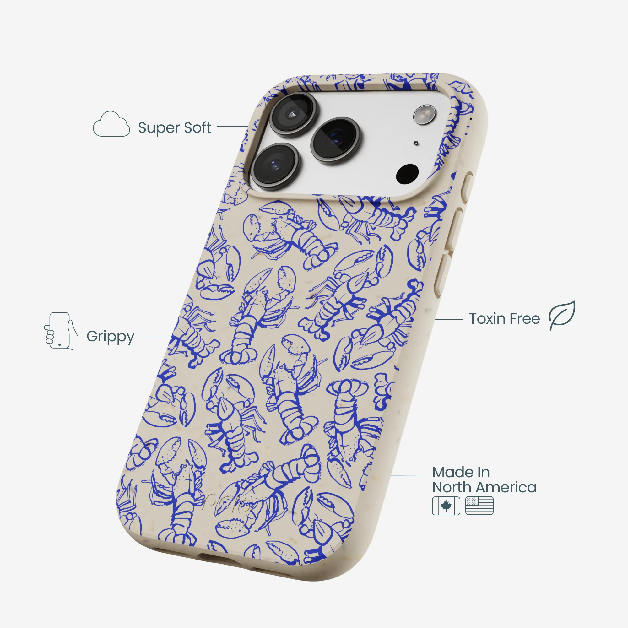 London Fog Blue Lobster iPhone 17 Pro Case - Image 4