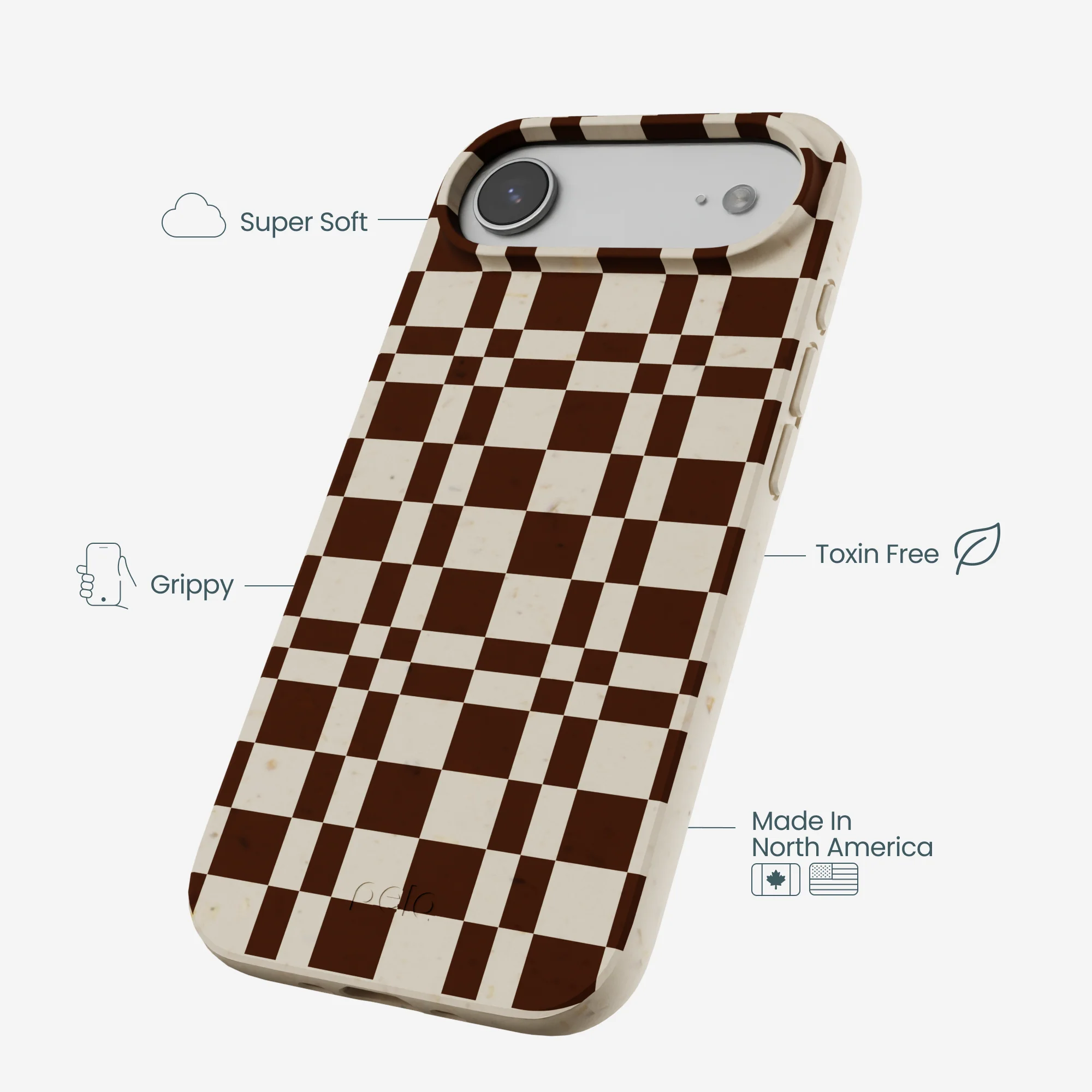 London Fog Chestnut Checkers iPhone Air Case - Image 3