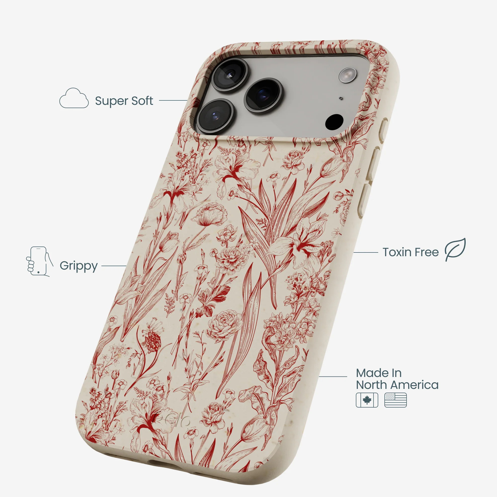 London Fog Crimson Bouquet iPhone 17 Pro Max Case - Image 3